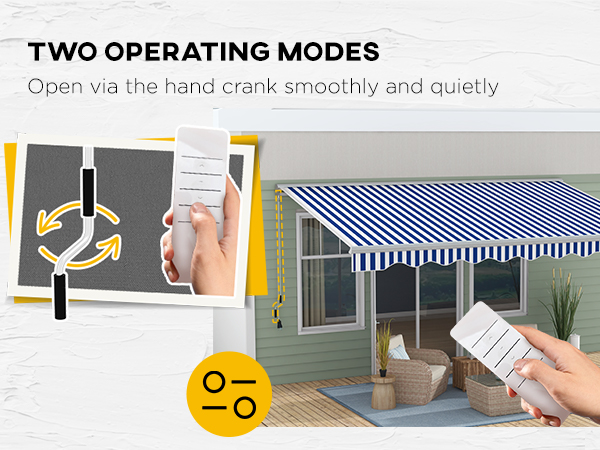 Outsunny 16.5' x 10' Electric Awning, Retractable Awning