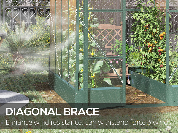 Outsunny Walk-in Greenhouse with Temperature Controlled