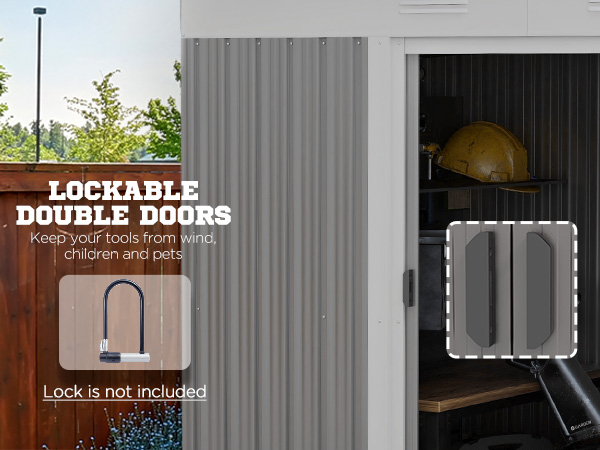 Outsunny 7' x 3.6' Metal Garden Shed Backyard Tool Storage Shed