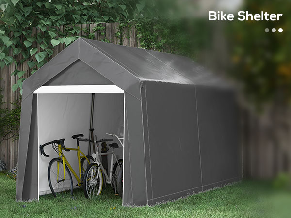 Outsunny Galvanized 7' x 12' Outdoor Storage Tent, Heavy