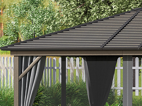 Outsunny 10' x12' Hardtop Gazebo with Aluminum Frame