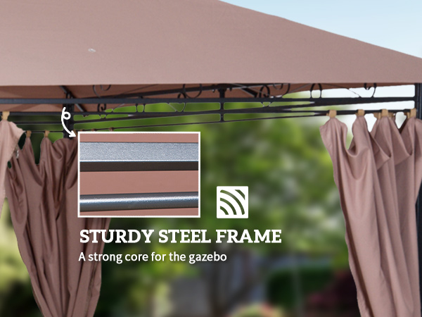 Outsunny 10' x 13' Outdoor Soft Top Gazebo Pergola with