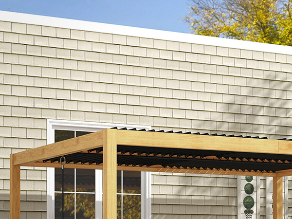 Outsunny Aluminum Louvered Pergola with Adjustable Roof, 10