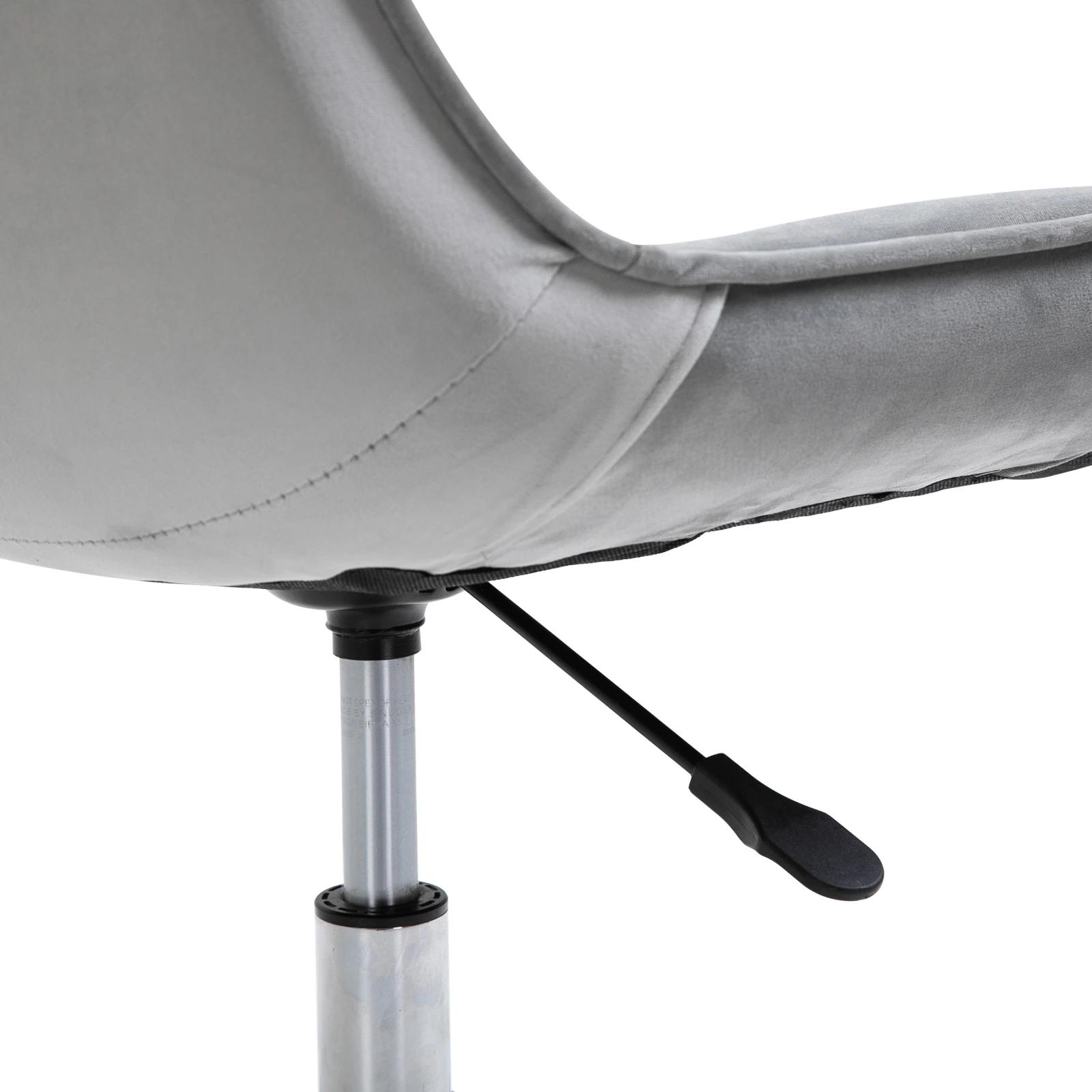 HOMCOM bureaustoel bureaustoel draaistoel draaibaar in hoogte verstelbaar 360 ° fluweel 52,5 x 60 x 82-91 cm