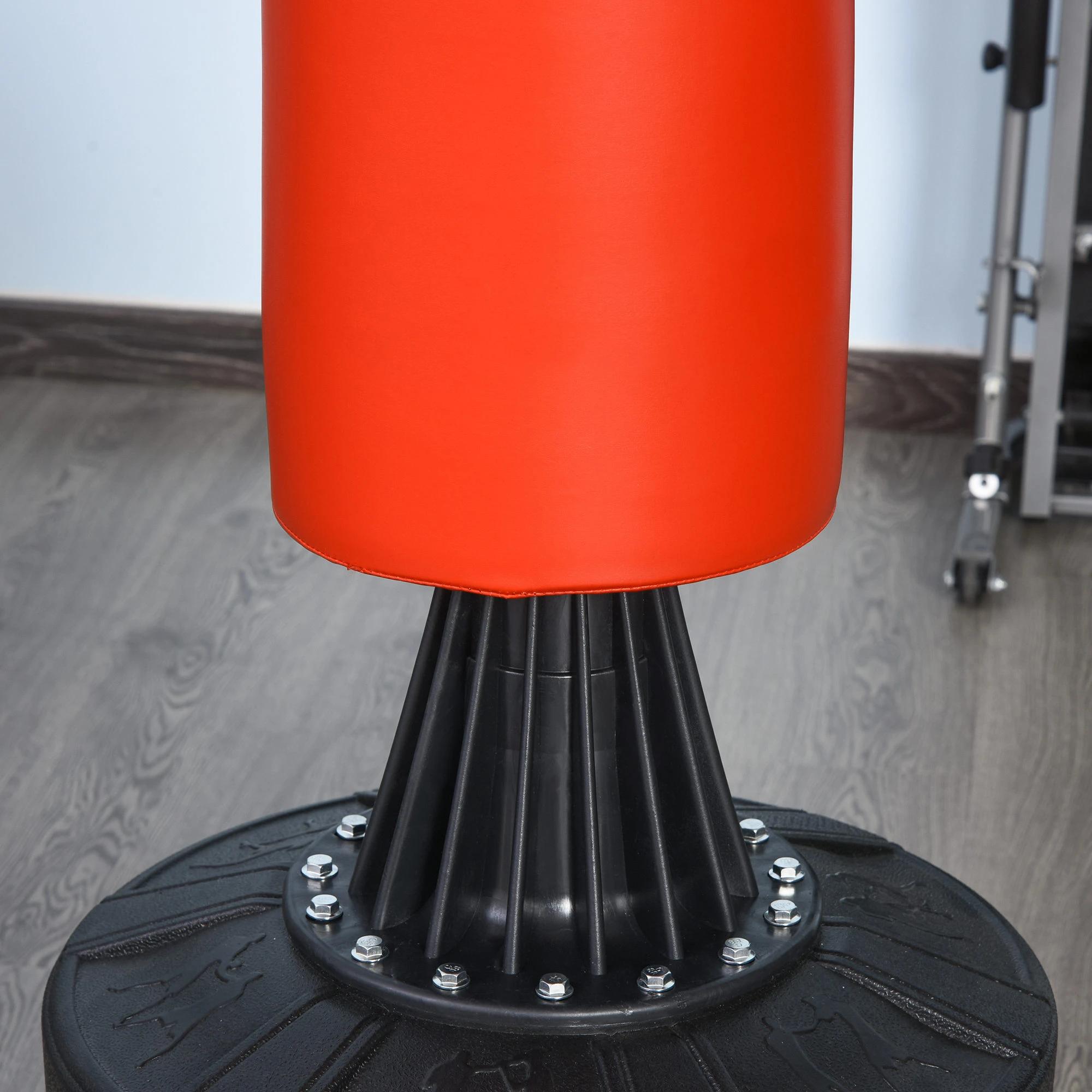 HOMCOM Bokszak 3-in-1 bokszak 3-in-1 bokszak met synthetische coating dim. 88L x 48L x 155-205H cm Rood Zwart HOMCOM Bokszak 3-in-1 bokszak 3-in-1 bokszak met synthetische coating dim. 88L x 48L x 155-205H cm Rood Zwart