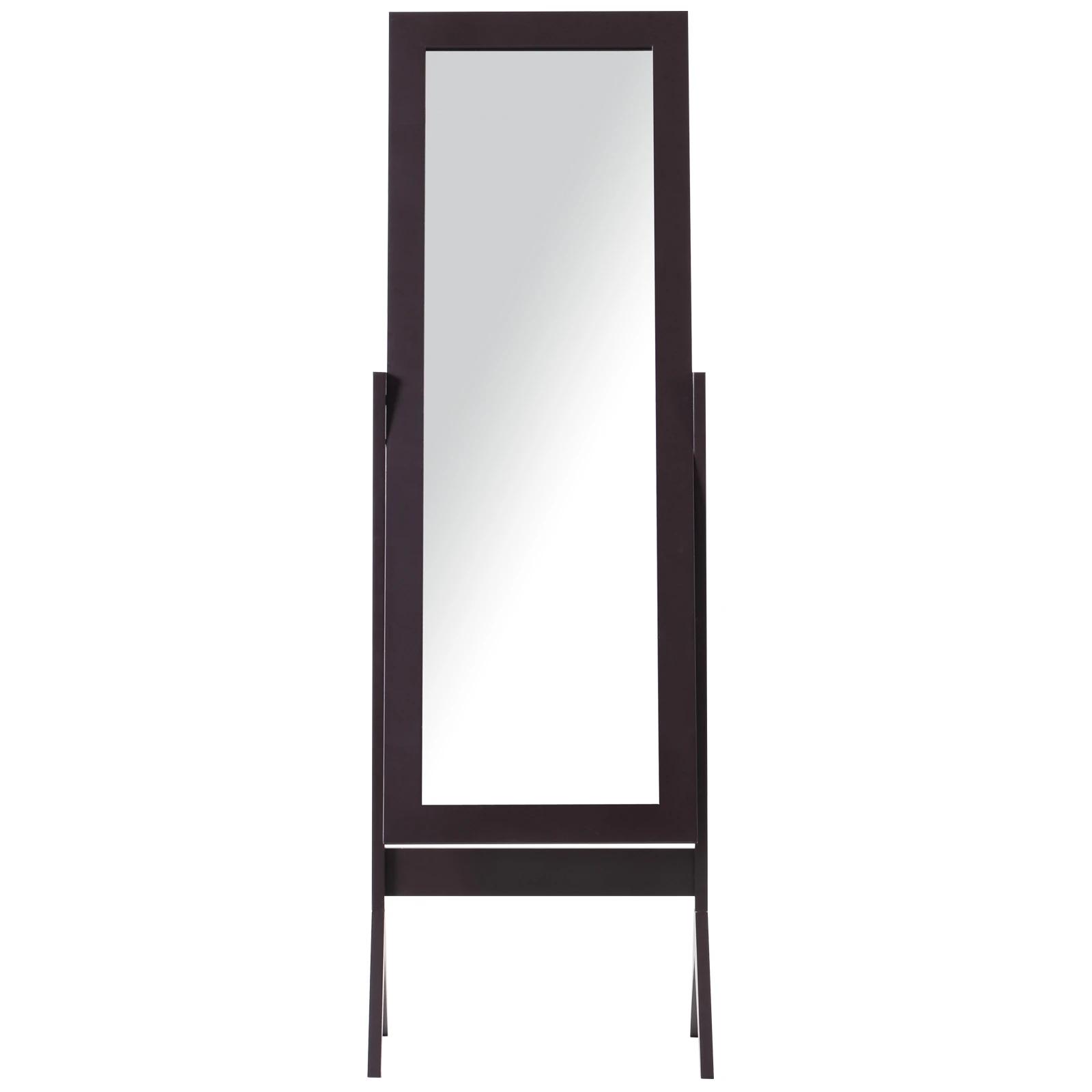 HOMCOM Spiegel, passpiegel, wandspiegel, 37 cm x 40 cm x 155 cm, incl
