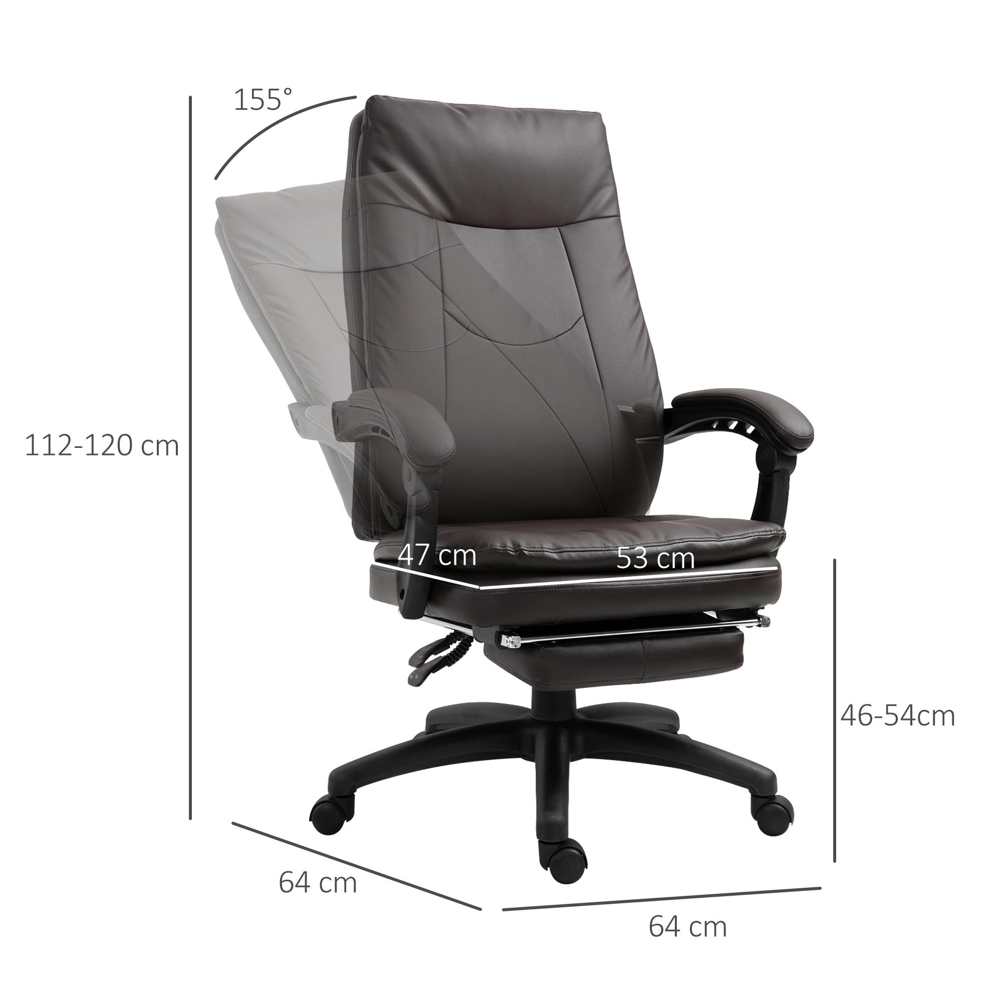 Vinsetto office chair swivel chair with reclining function footrest office chair height adjustment seat chair office chair microfibre plastic metal nylon black beige 63 x 71 x 118 cm