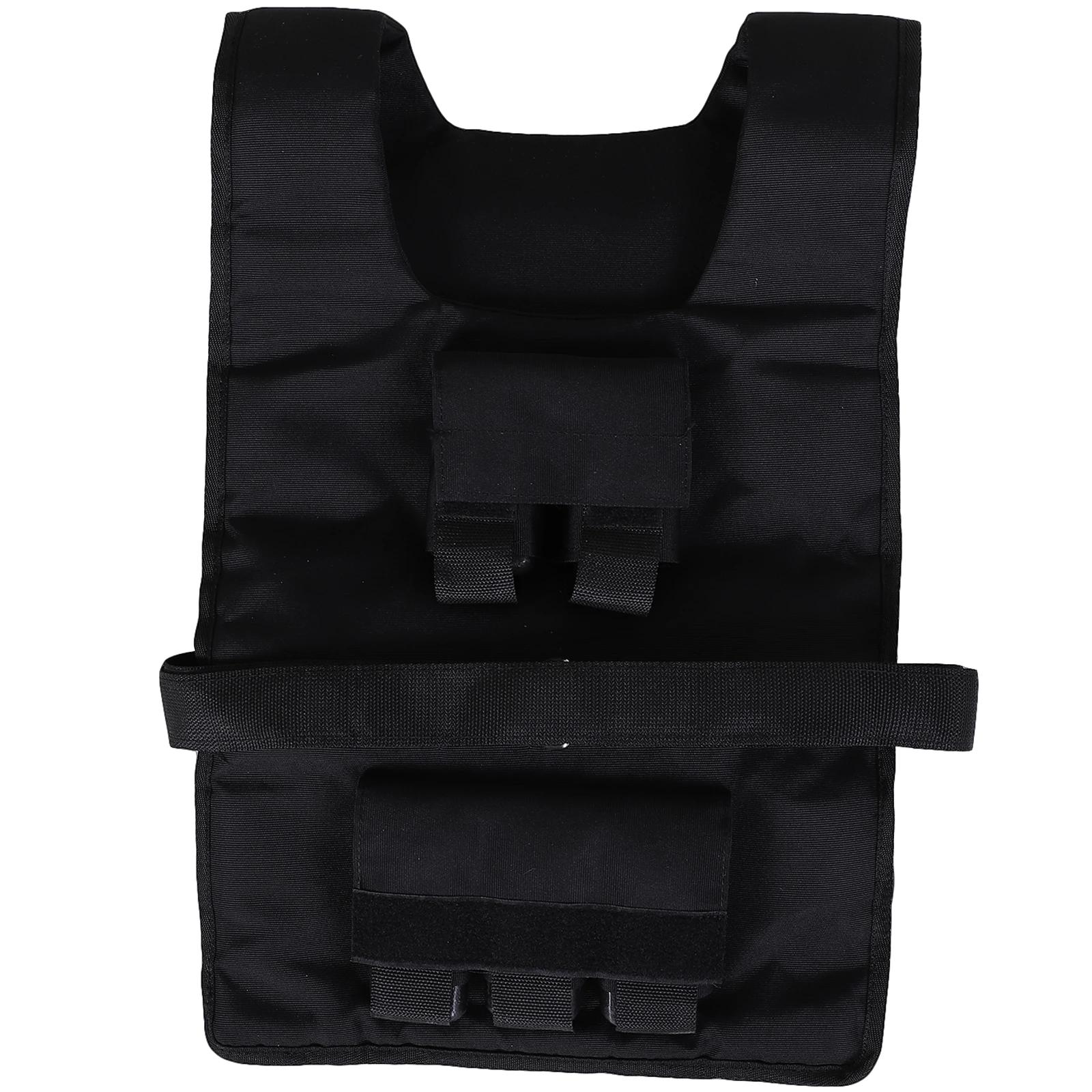 HOMCOM Kamizelka Treningowa z Obciążeniem 30 kg Trening Siłowy Fitness Oxford Żelazo Czarny, 36 x 52 cm