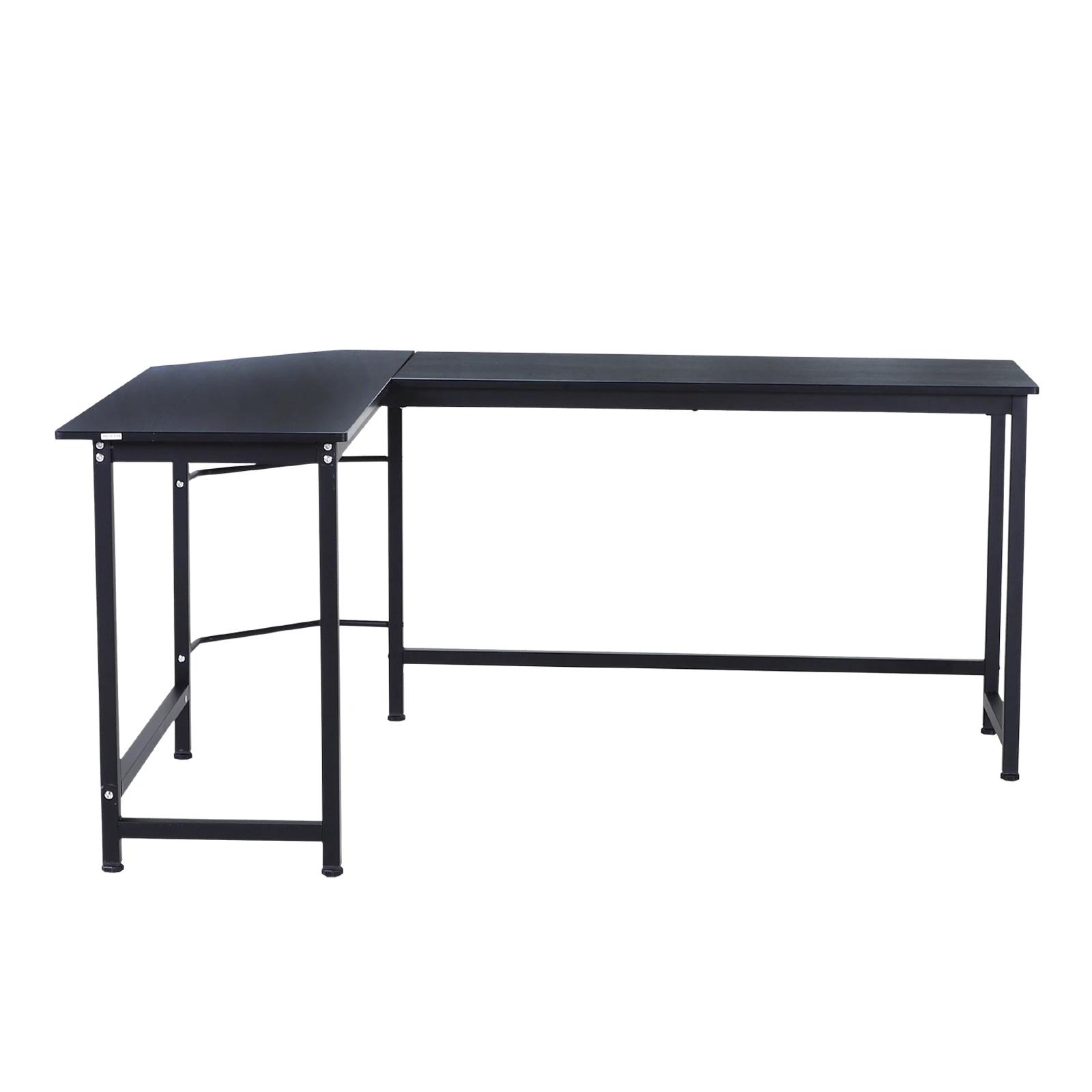 HOMCOM computertafel hoekschrijftafel bureau kantoortafel PC-tafel met zwart veiligheidsglas L-vormig 164 x 139 x 75 cm HOMCOM computertafel hoekschrijftafel bureau kantoortafel PC-tafel met zwart veiligheidsglas L-vormig 164 x 139 x 75 cm