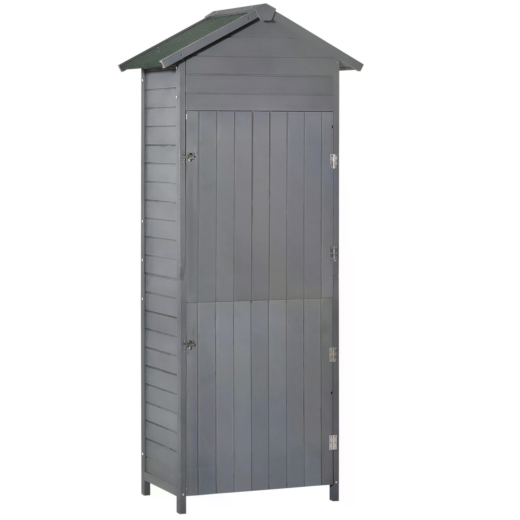 Outsunny Garden Shed Wooden Shed Timber Garden Storage Shed Outdoor
