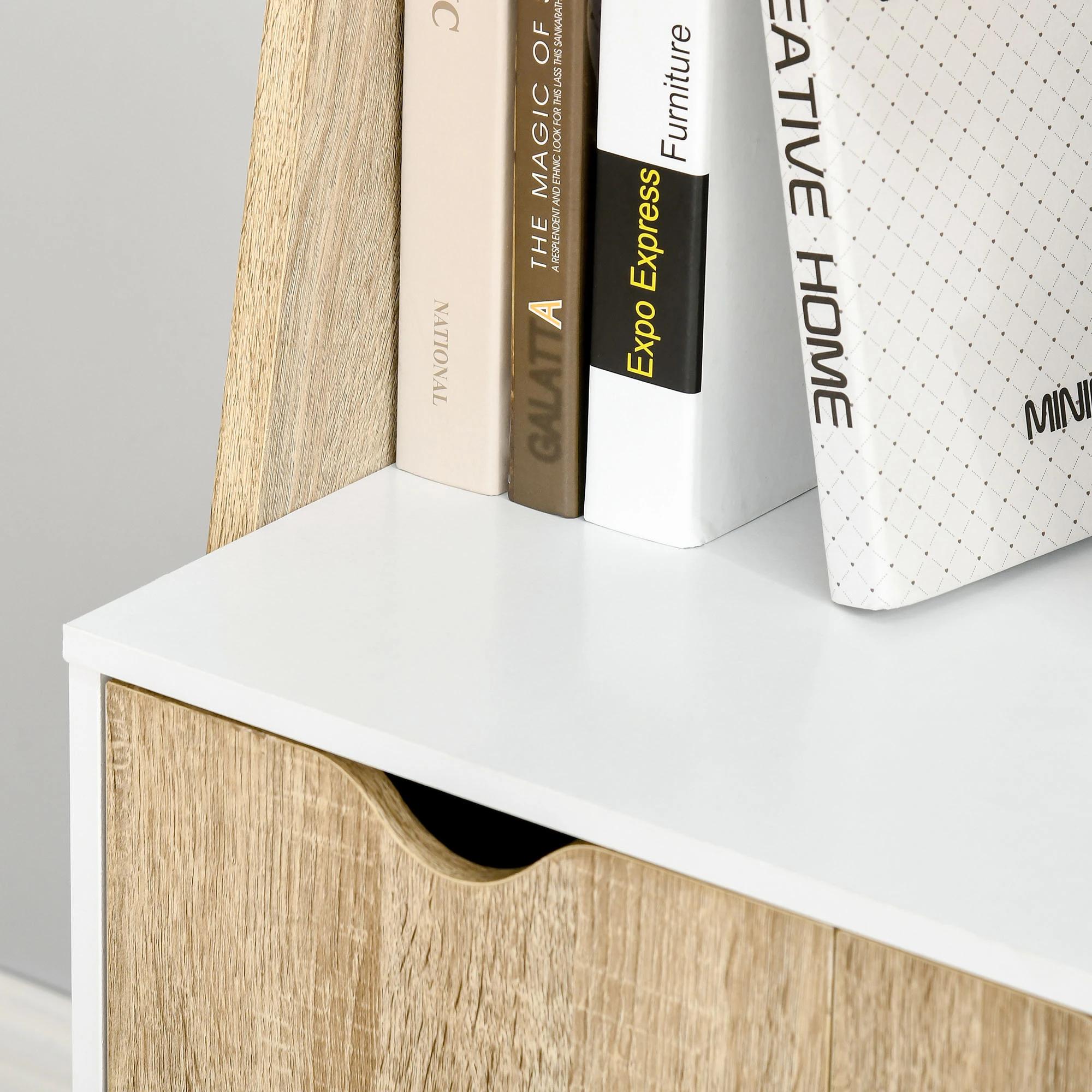 HOMCOM Boekenplank S-vormige Staande Kast Opbergkast Kast Met 4 Niveaus Met Bevestigingsonderdeel Moderne~12btl89cgto01 HOMCOM Boekenplank S-vormige Staande Kast Opbergkast Kast Met 4 Niveaus Met Bevestigingsonderdeel Moderne~12btl89cgto01