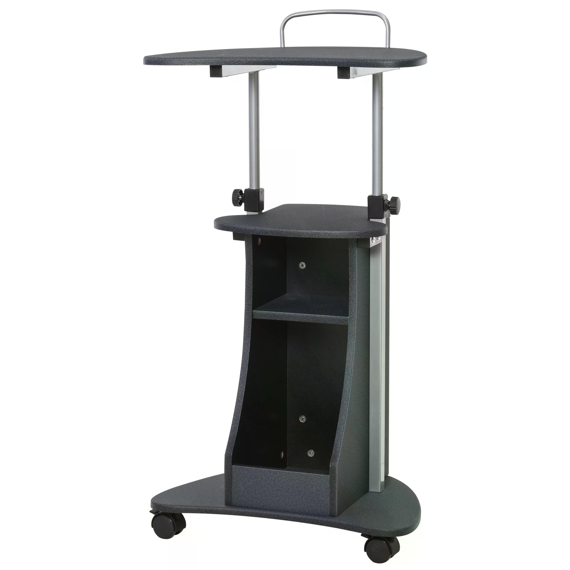 HOMCOM Mobile Laptop Computer Desk Compact Home Office Table ...