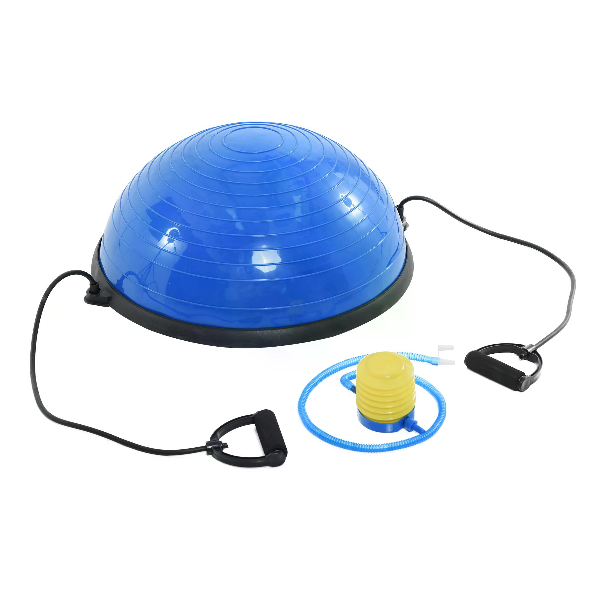 HOMCOM Balance Ball Yoga Trainer Stability Exercise Half Ball w/Resistance BandFoot Pump for Home Office Gym TrainingPhysical Therapy|Aosom Ireland