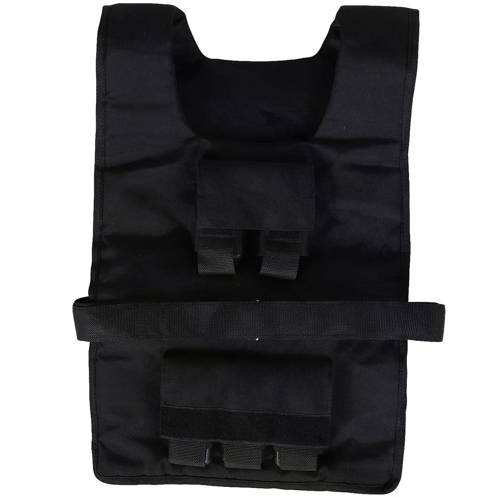 HOMCOM 30kg Weight Vest Adjustable Exercise Workout w/ 30 Iron Weights Easy Use Cardio Running Fitness Black | Aosom Ireland