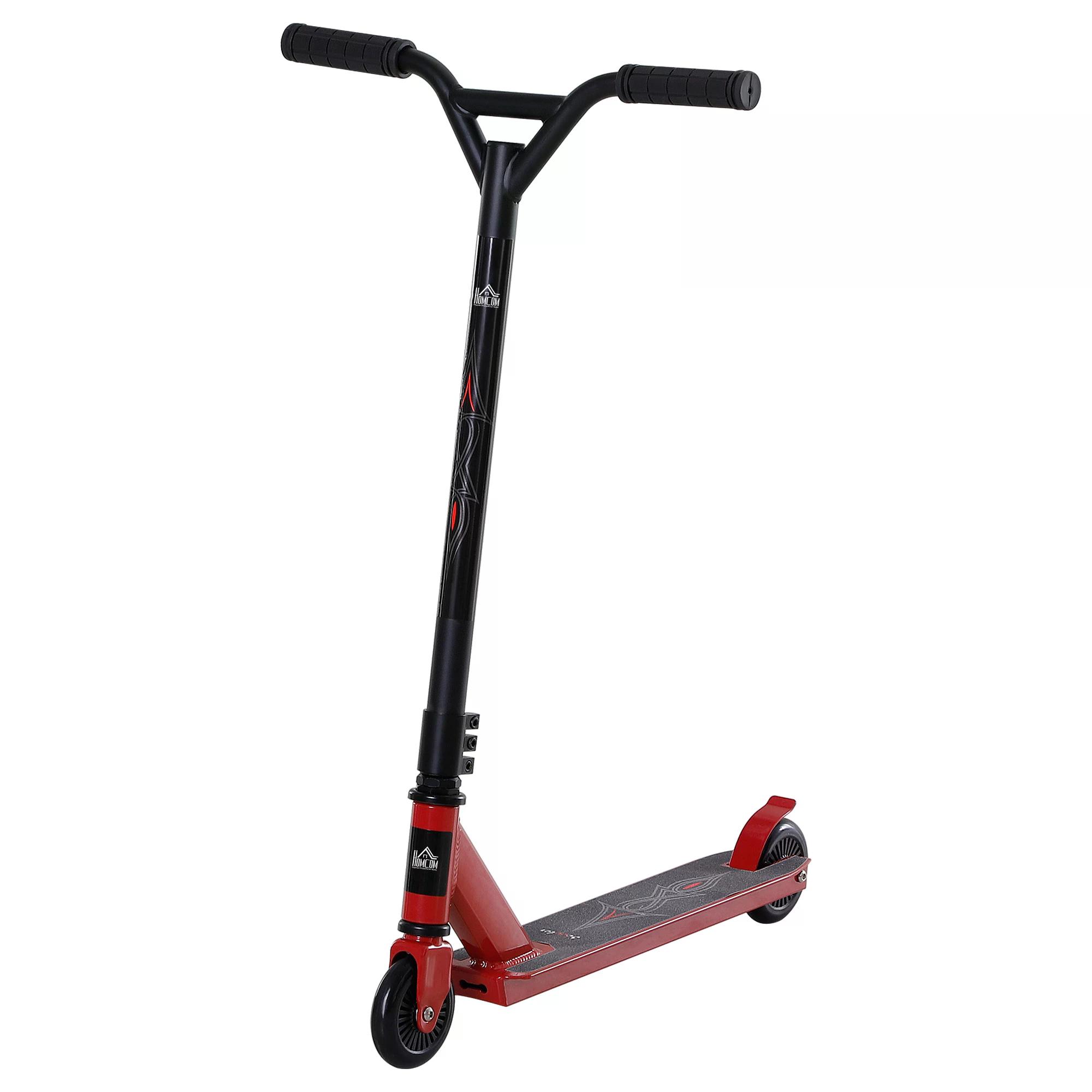 HOMCOM Teens Adult Street Stunt Kick Scooter Intermediate and Beginner Freestyle Tricks Scooters For 14+ w/Rear ?10cm Wheel&Brake|Aosom Ireland