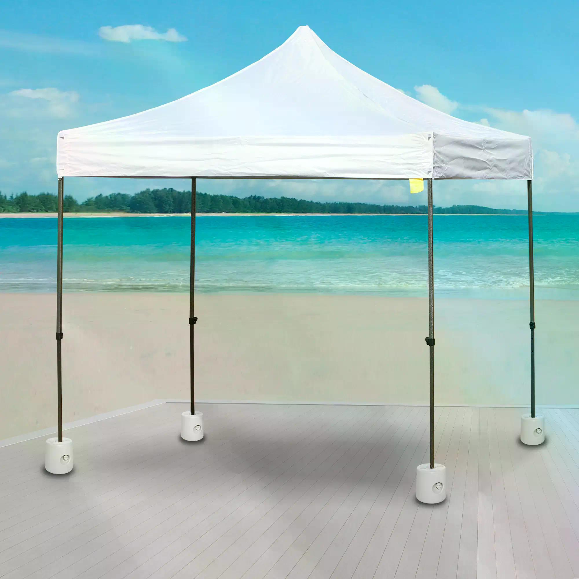 Outsunny Tent Weight Base, 4pcs Plastic Anchor Weights-White