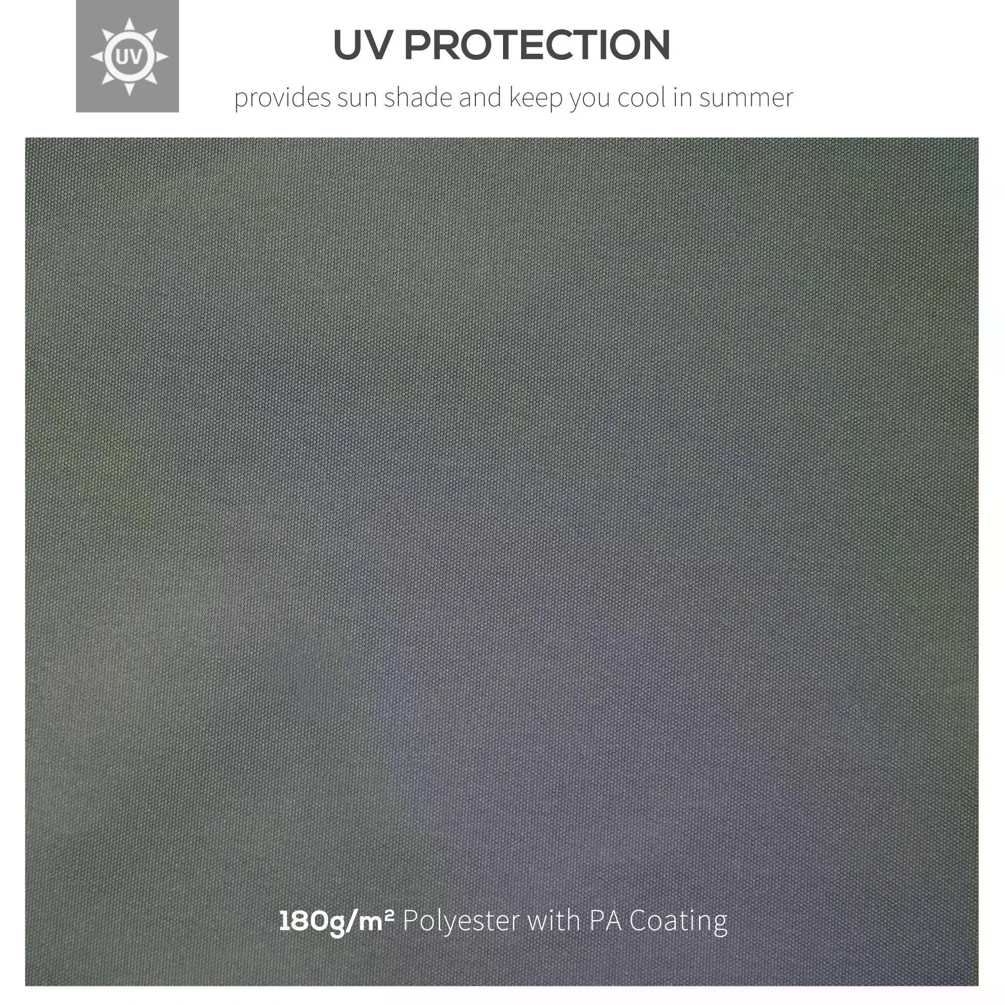 Outsunny Gazebo Replacement Canopy 3x4m, 2 Tier Roof Top UV Protection Cover for Garden Patio Awning Shelters, Deep Grey