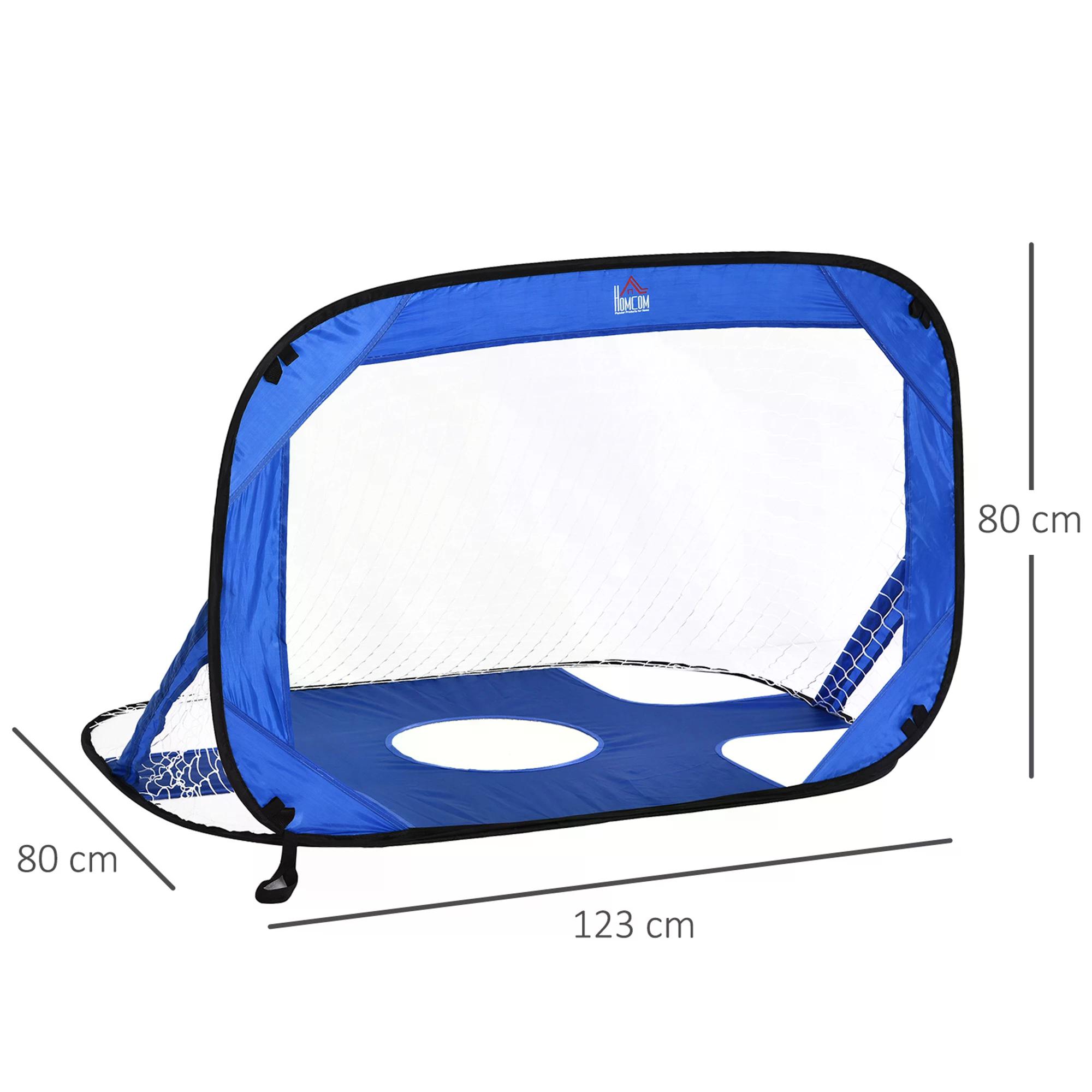 HOMCOM 2-in-1 Pop Up Football Goal Nets for Kids, Garden Outdoor Sports and Practice Target