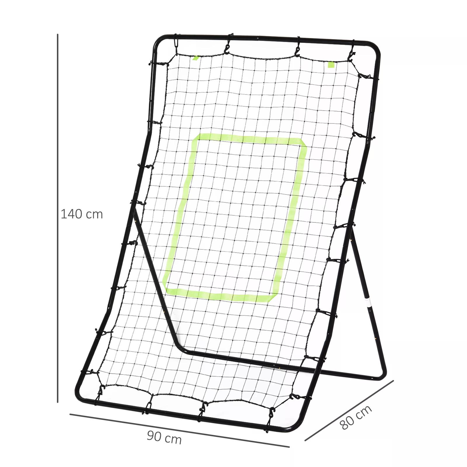 HOMCOM Rebounder Net Playback Soccer Football Game Spot Target Ball Rebounders Training Equipment Play Teaching