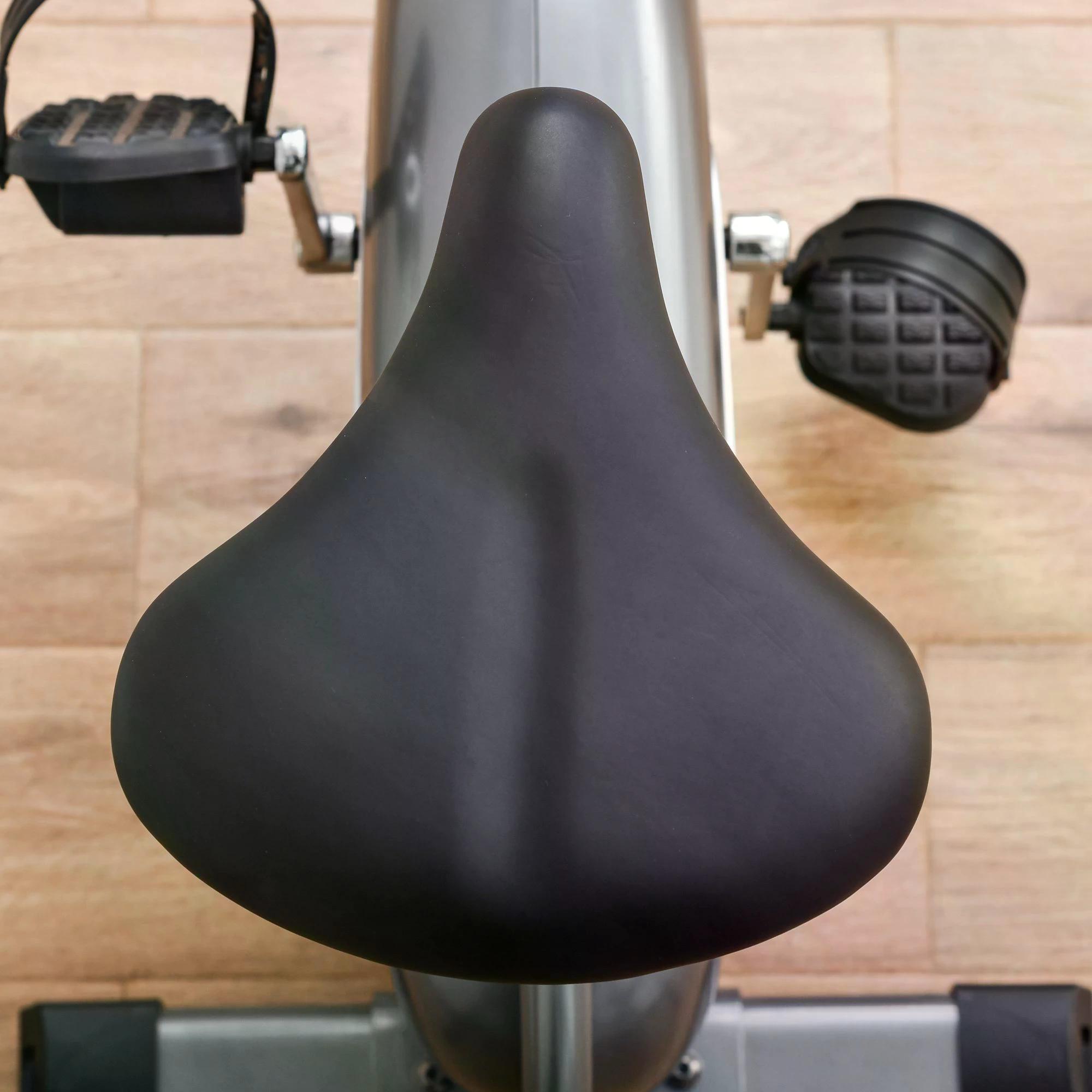 HOMCOM Indoor Magnetic Exercise Bike 10-Level Adjustable Magnetic Resistance Cardio Workout Cycling Bike Trainer, 16lbs Flywheel, LCD Display, Grey