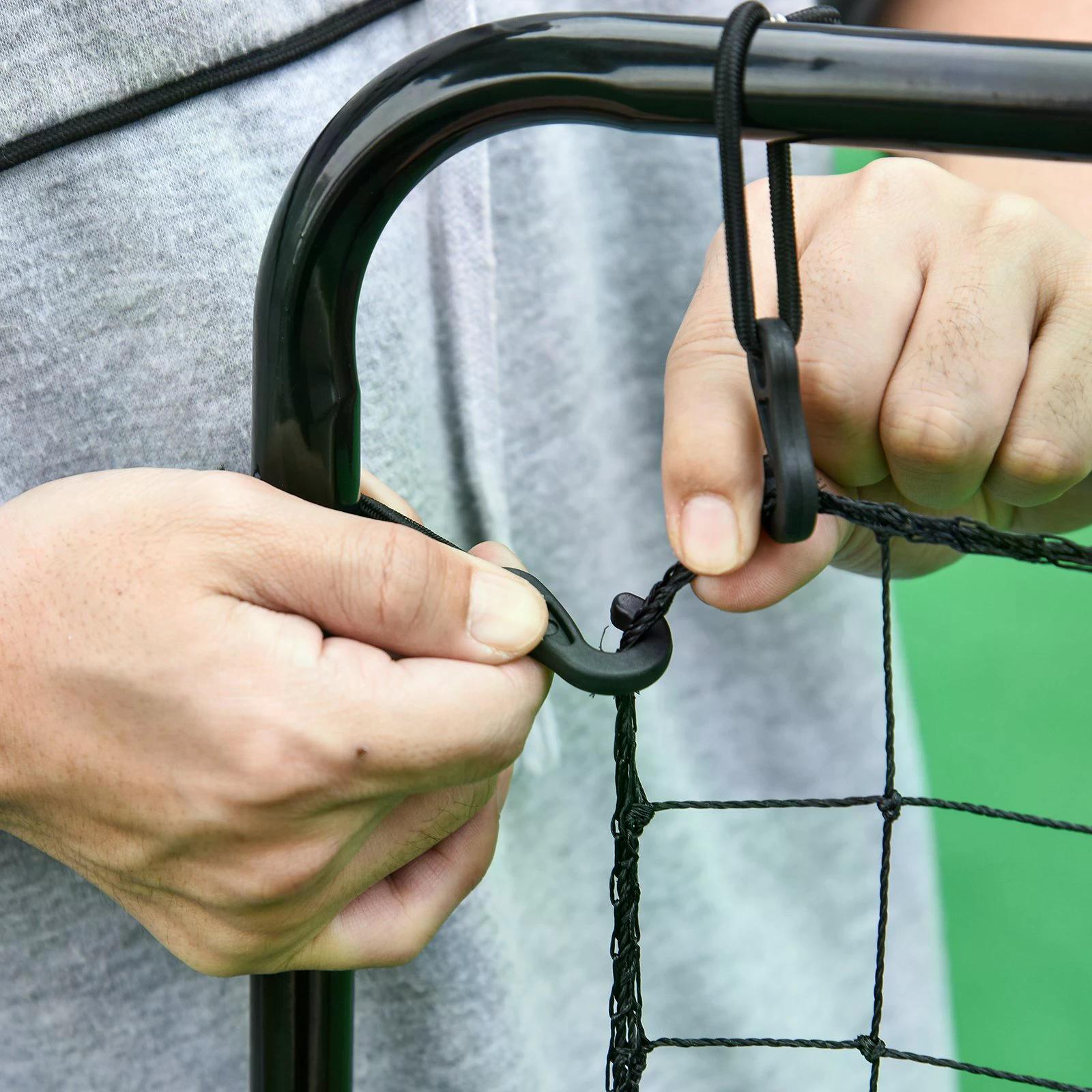 HOMCOM Rebounder Net Playback Soccer Football Game Spot Target Ball Rebounders Training Equipment Play Teaching
