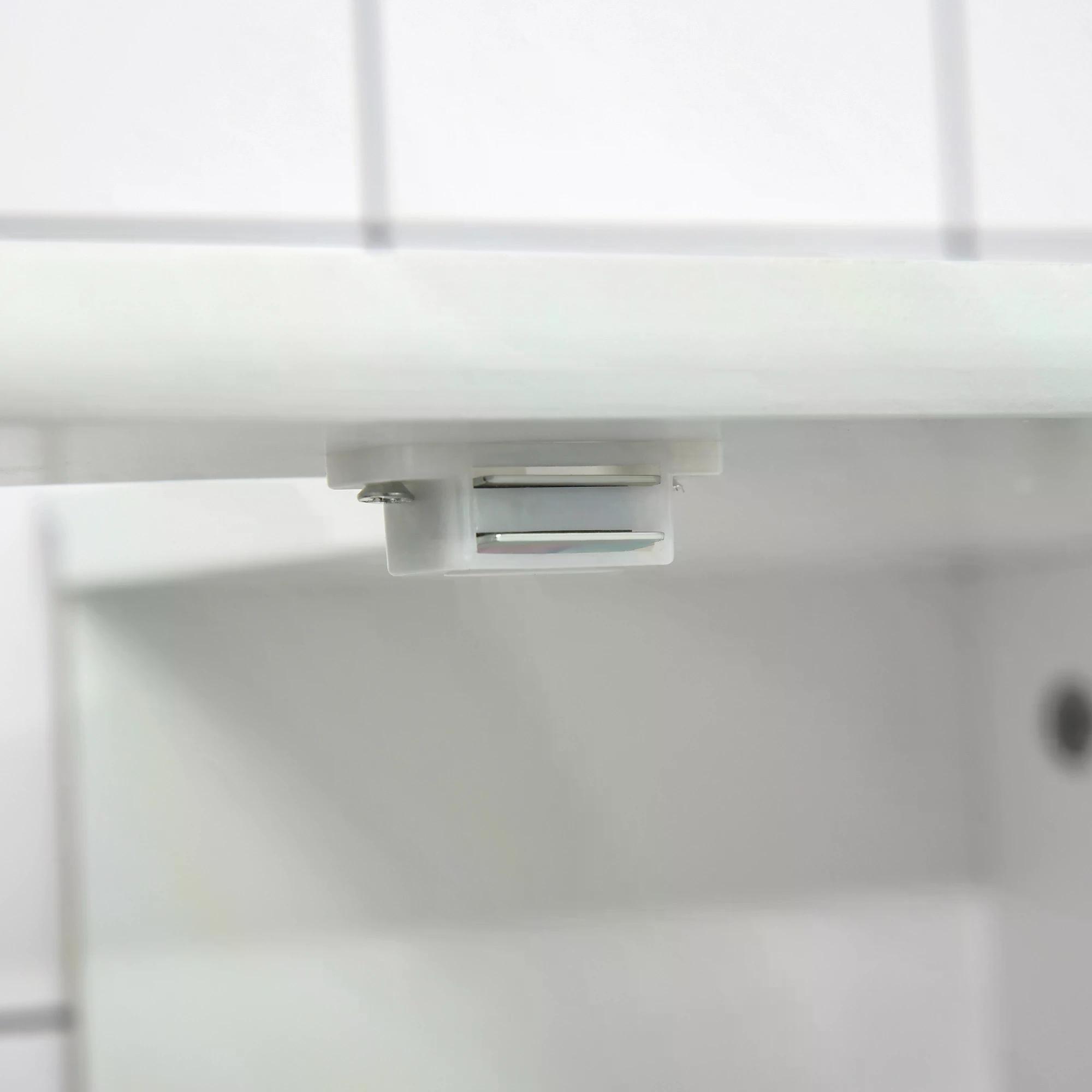Kleankin Space-Efficient Under-Sink Storage, 60x60cm, Adjustable Shelf, Handles, Drain Hole, Bathroom Cabinet, White