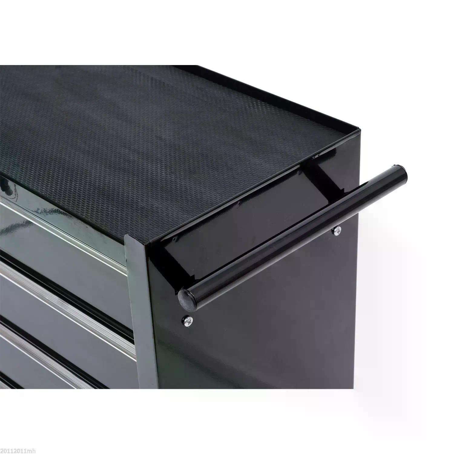 HOMCOM Cold Rolled Steel 5-Drawer Rolling Tool Storage Cabinet Tool Chest Black