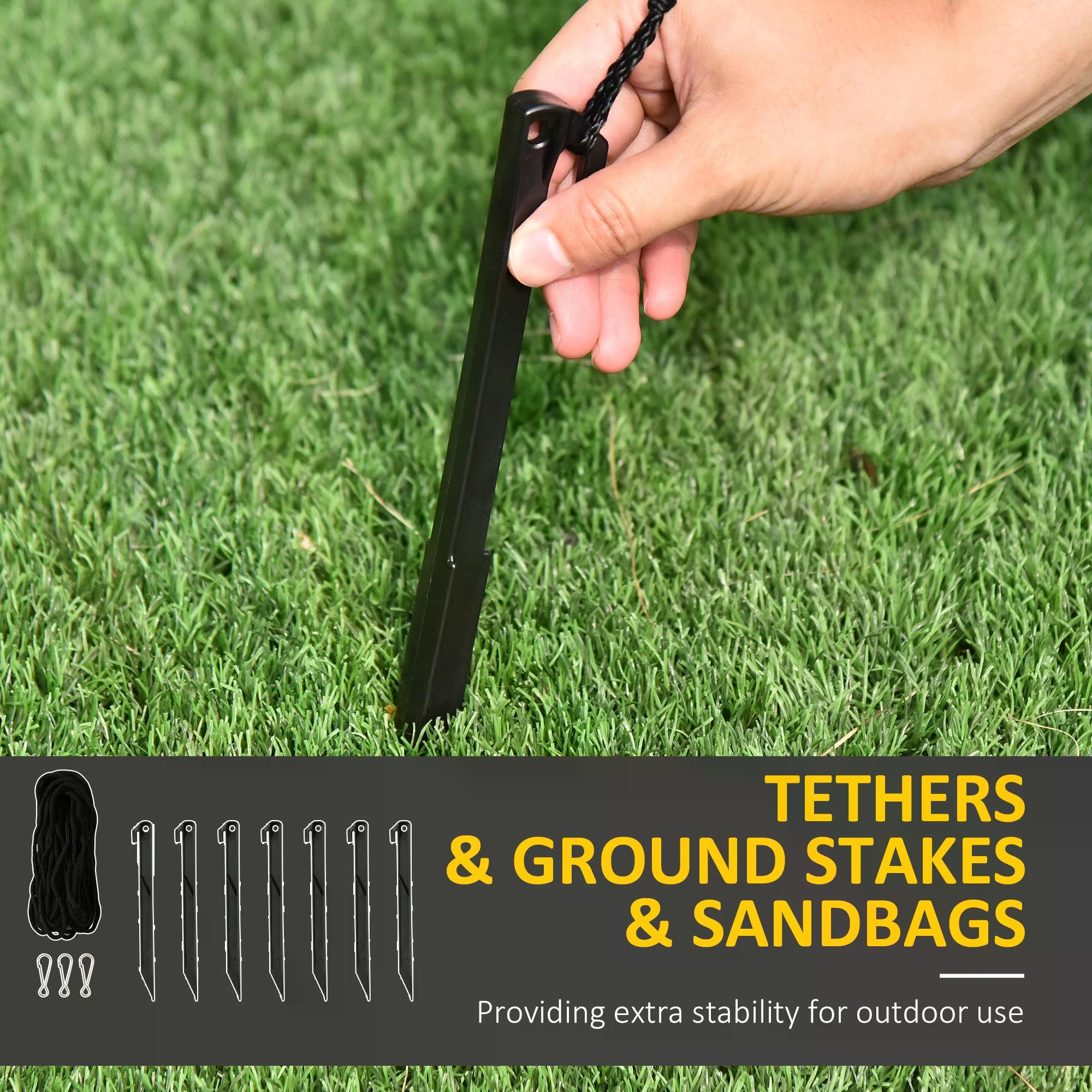 HOMCOM Next Day Delivery 3m Halloween Inflatable Skeleton Ghost Decoration, LED Lighted for Home Indoor Outdoor