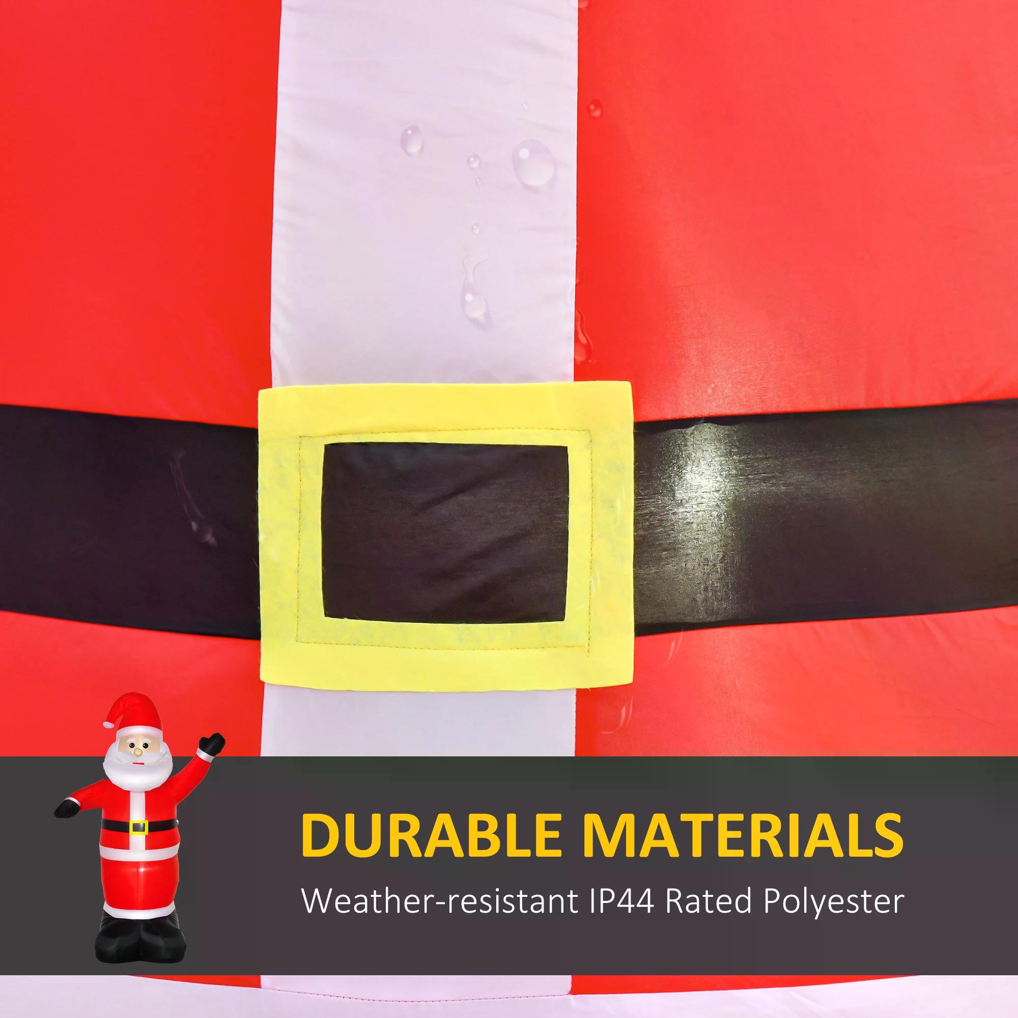 HOMCOM Inflatable 2.4m Santa Claus W/LED lights