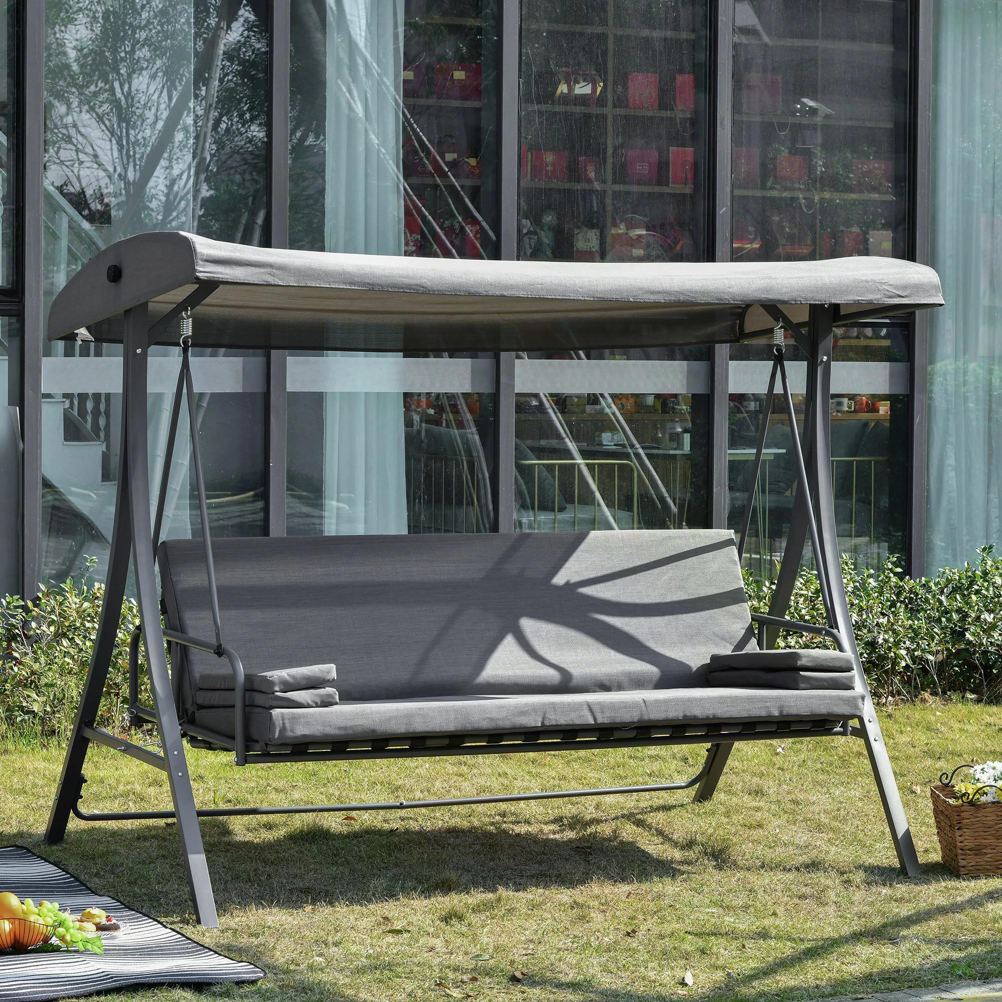 Ice Maker Outsunny Seater Garden Swing Seat Outdoor Swing Chairs