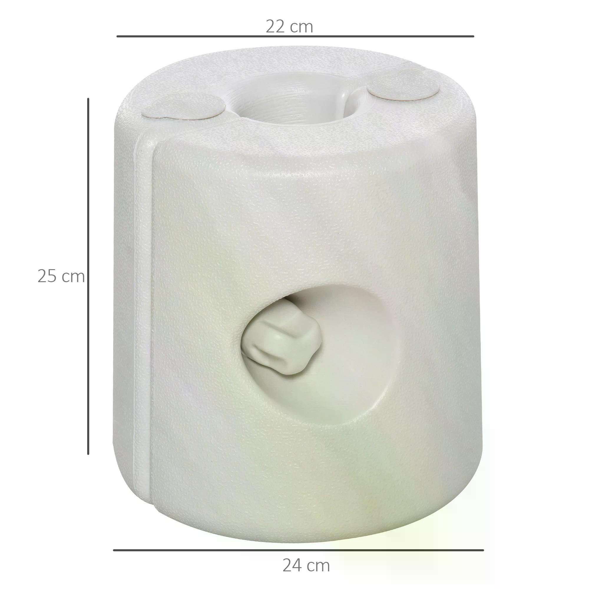 Outsunny Tent Weight Base, 4pcs Plastic Anchor Weights-White