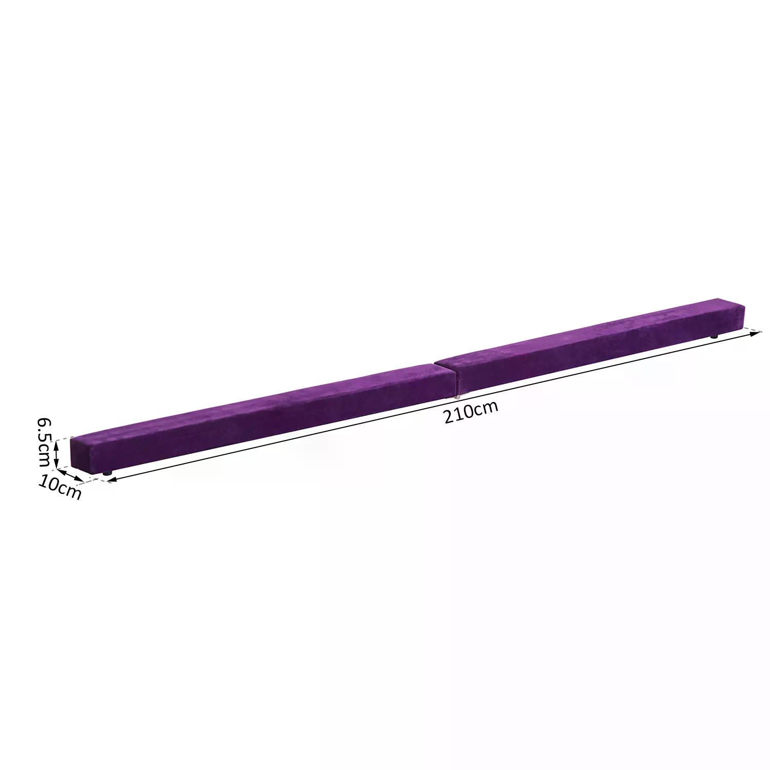 HOMCOM Balance Beam Trainer, 2.4 m-Purple