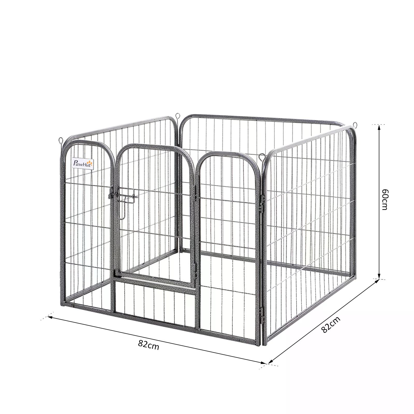Pawhut Heavy Duty Panel Pet Playpen Foldable Metal Dog Crate