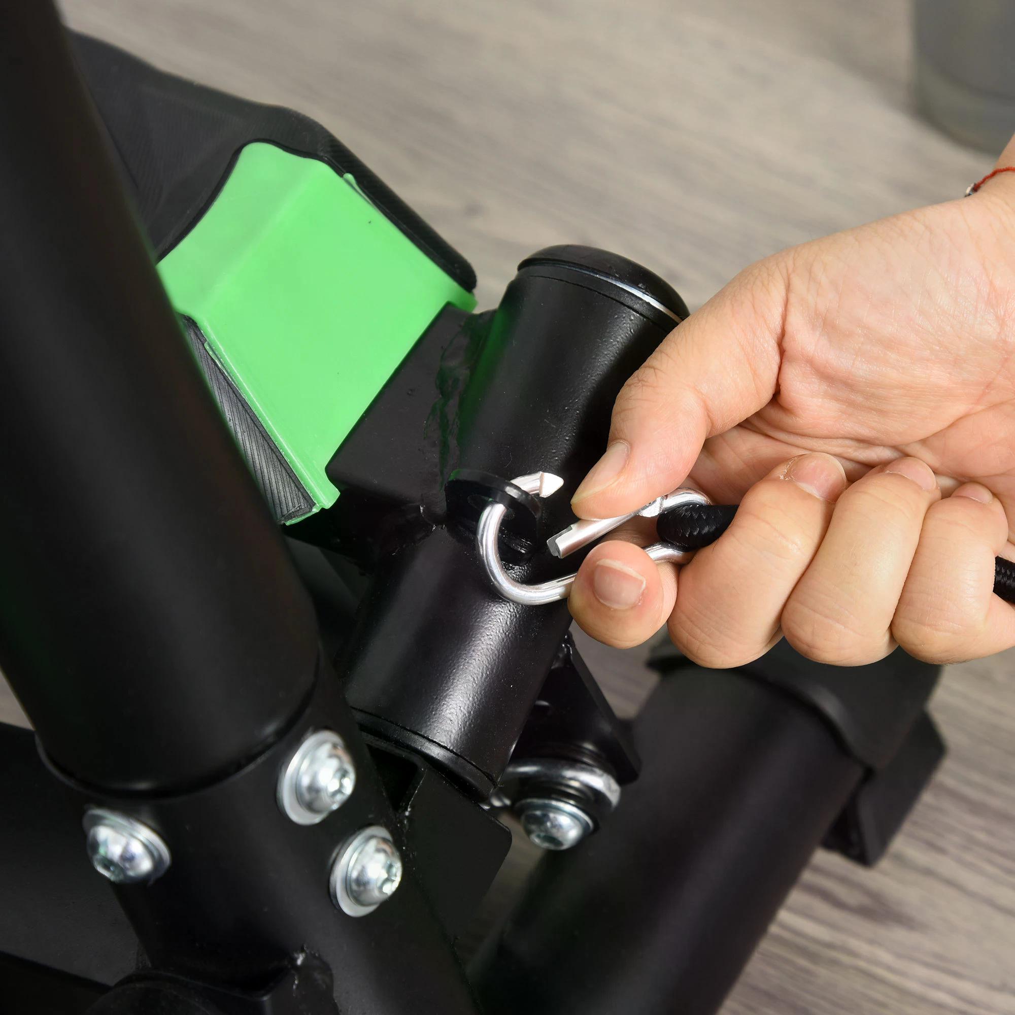 HOMCOM Free Stand Stepper, 40Lx48Wx118H cm-Black/Green