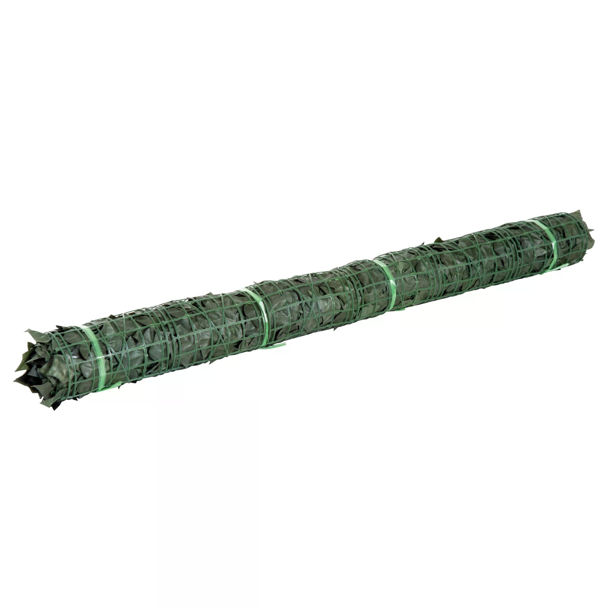 Outsunny Artificial Leaf Privacy Screen Panel, 3x1.5m, UV-Resistant, Enhance Outdoor Spaces, Lush Dark Green