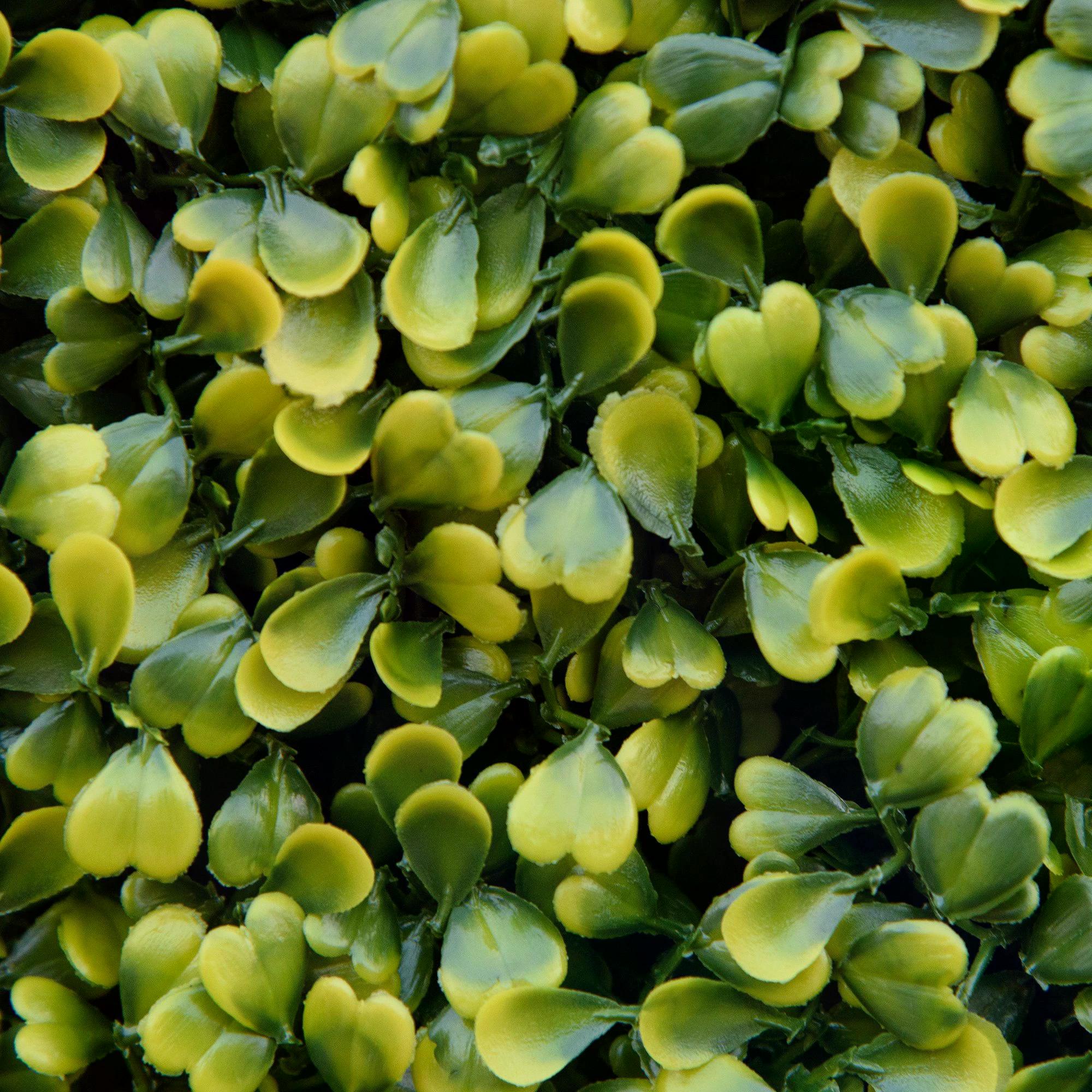 Outsunny Artificial Wood Paneling, 12PCS 20" x 20" Grass Privacy Fence Screen, Faux Hedge Greenery Backdrop, Encrypted Milan Grass