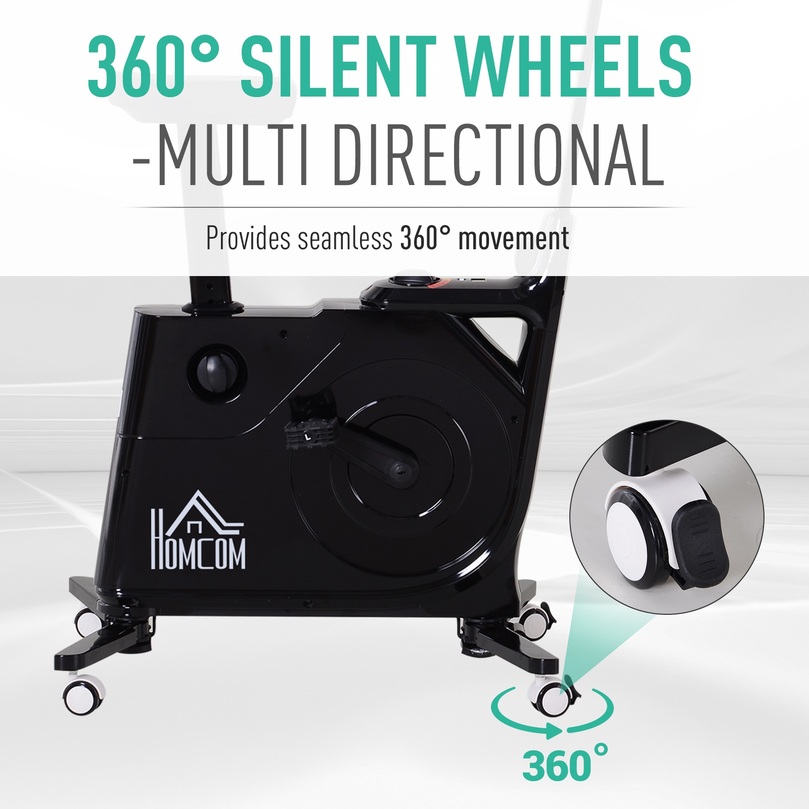 Tavolo Regolabile Per Bici Interno - Altezza 85-119cm - Superficie Antiscivolo 71x36cm - Con Ruote Bloccabili - Foto 11