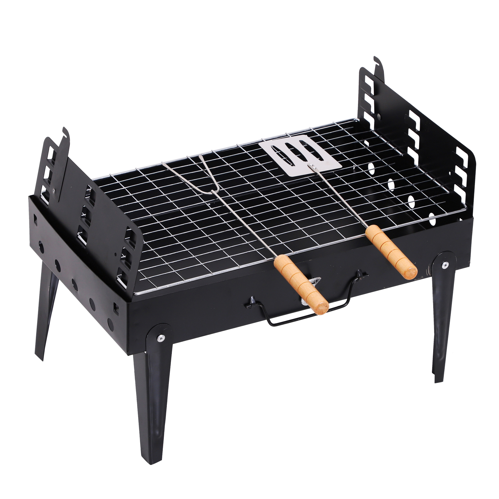 Barbecue A Carbonella Outsunny Con Griglie Regolabili - Per Giardino E Esterno