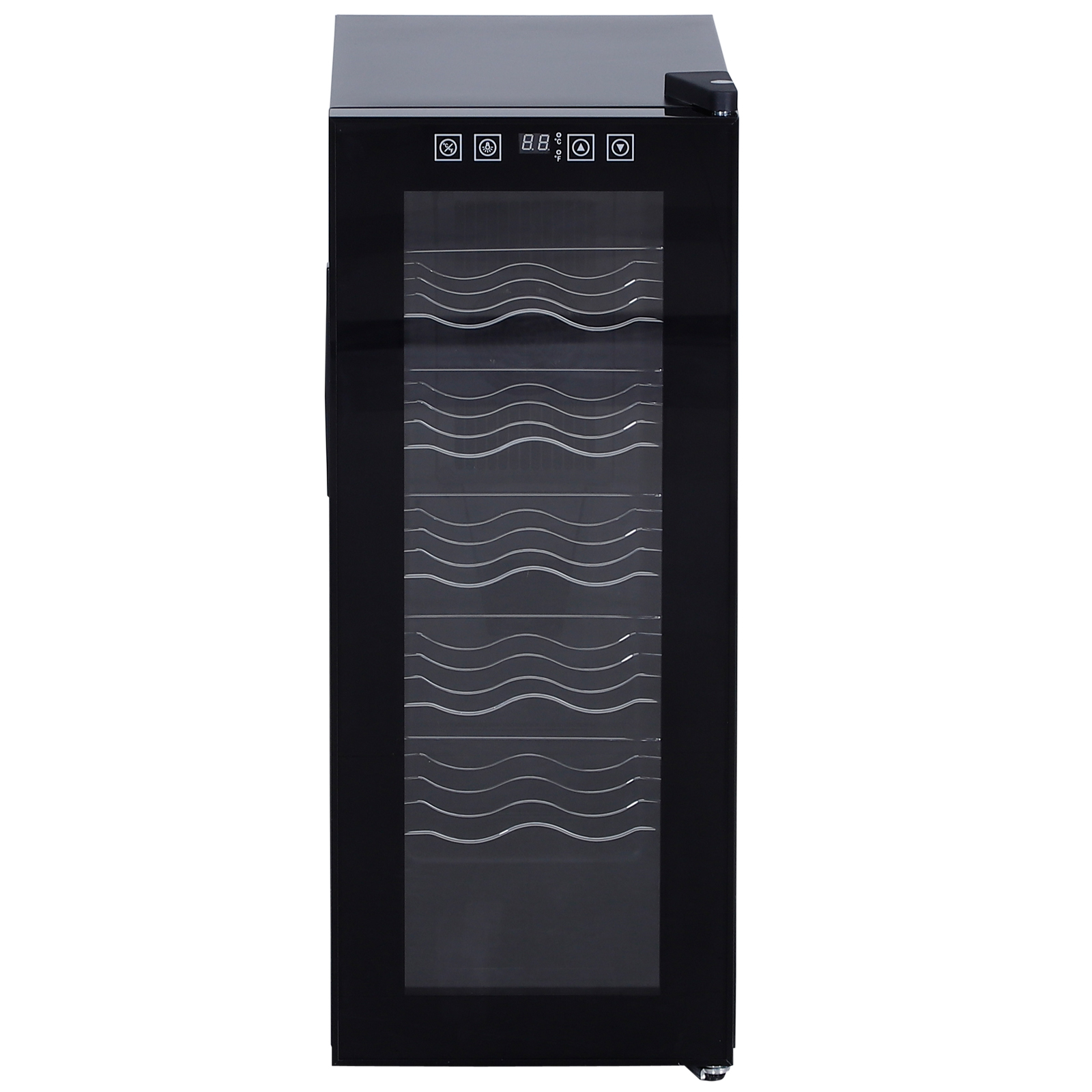 Cantinetta Vino Refrigerata HOMCOM - 12 Bottiglie, 34L, Termoelettrica, Luci LED, Nero - Foto 8