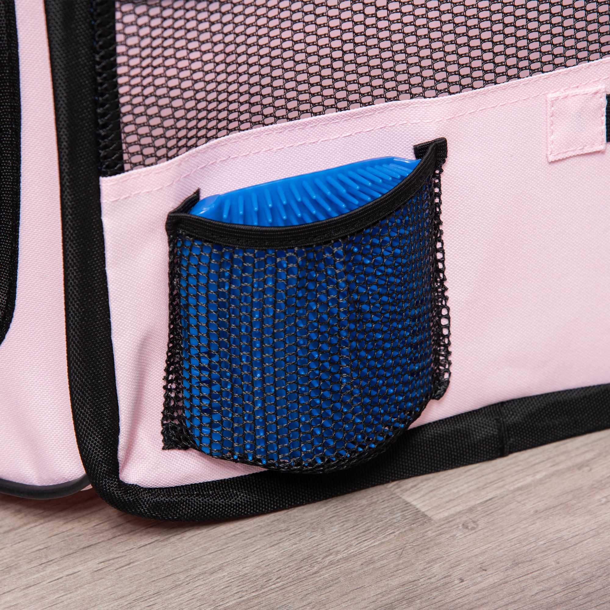 PawHut Small Pet Playpen, Fabric Enclosure for Dogs, Cats, Rabbits, Guinea Pigs, Pink, L37 x H37cm x D90cm