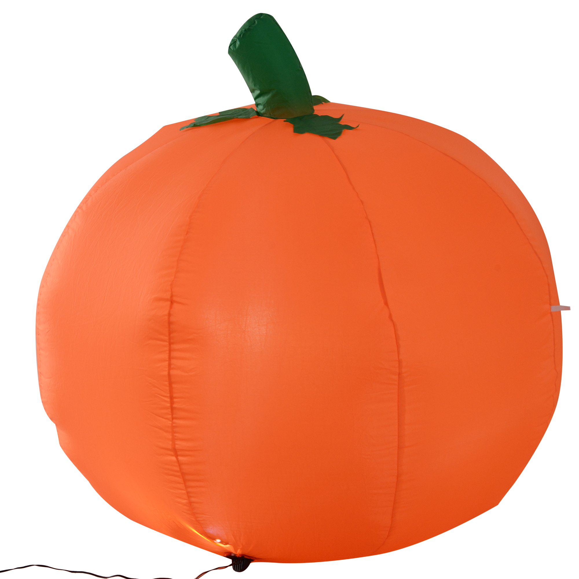 Fantasma gonfiabile di Halloween tiene la zucca, Decorazione di Halloween con luci a LED picchetti a terra corde