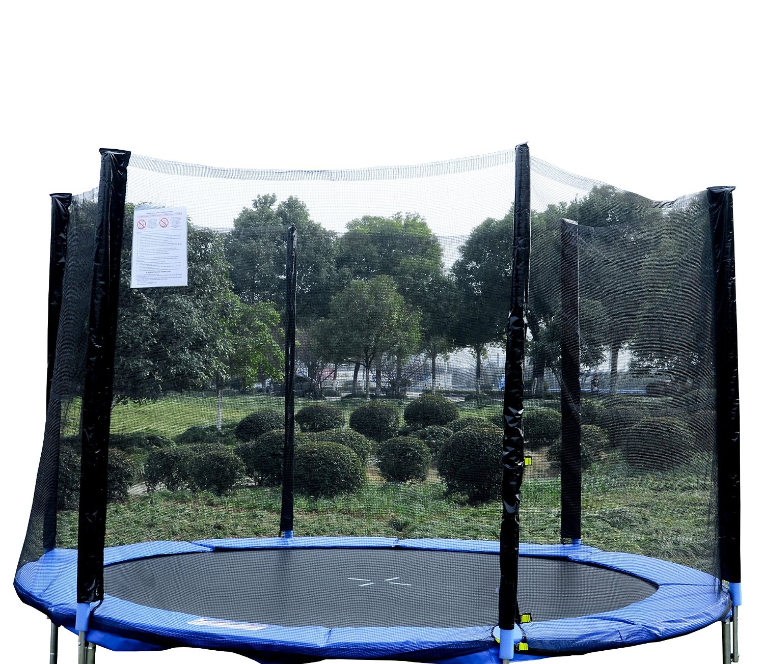 Rete Di Sicurezza Per Trampolino Ø 244 Cm, Per 6 Aste, Altezza 180 Cm, Con Chiusura Sicura, Qualità Resistente