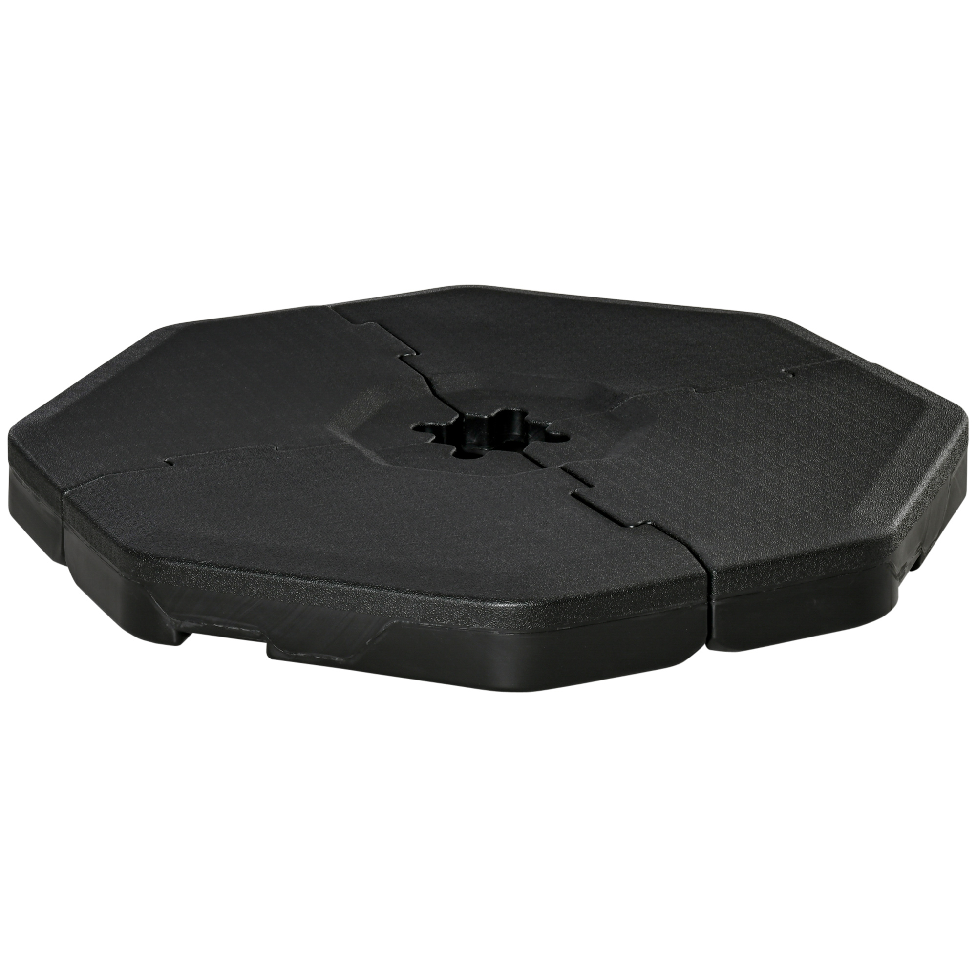 Parasolvoet set | 4-delig zwart | 100×100 cm | tot 80 kg | HDPE | BIG Möbel