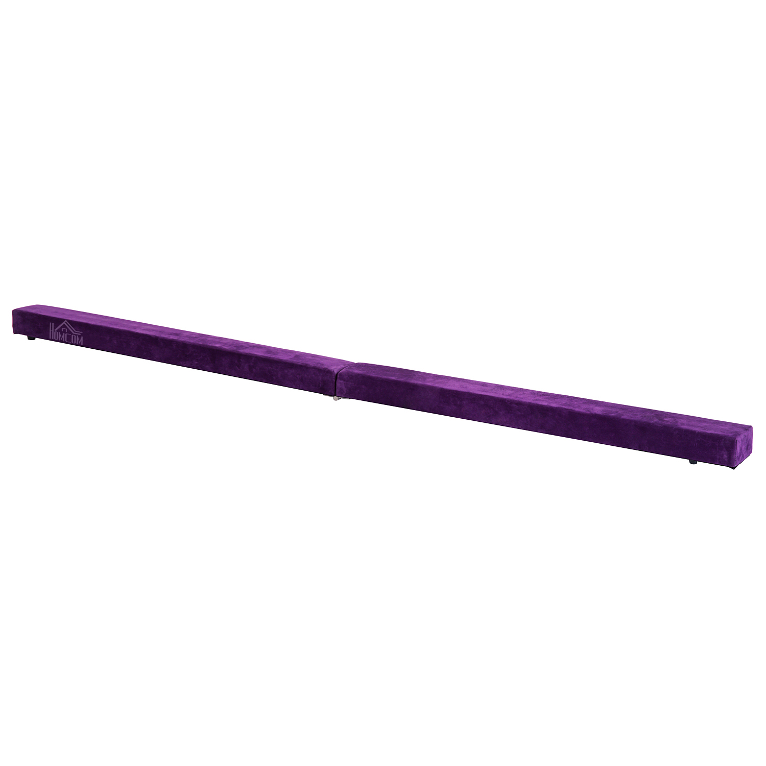 Homcom Trave da Ginnastica per Allenamento Imbottita in Legno, Viola, 210x10x6.5cm