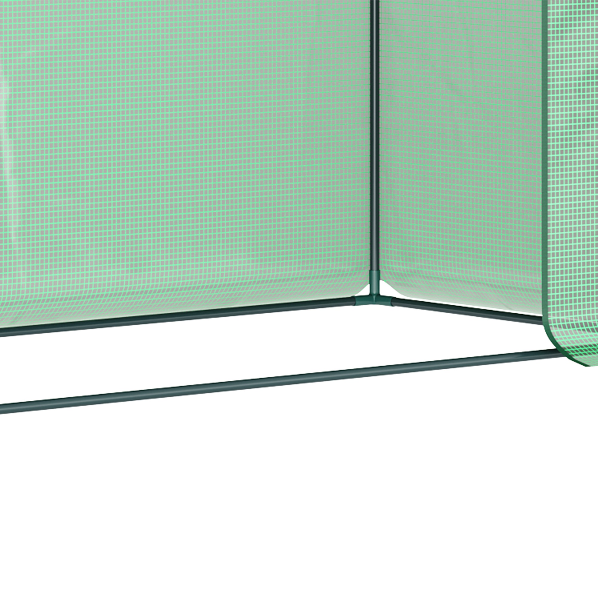 Outsunny Garden Greenhouse with PE Plant Cover, Windows and Zipper Door for Fruit and Veg 198L x 77W x 149-168H cm