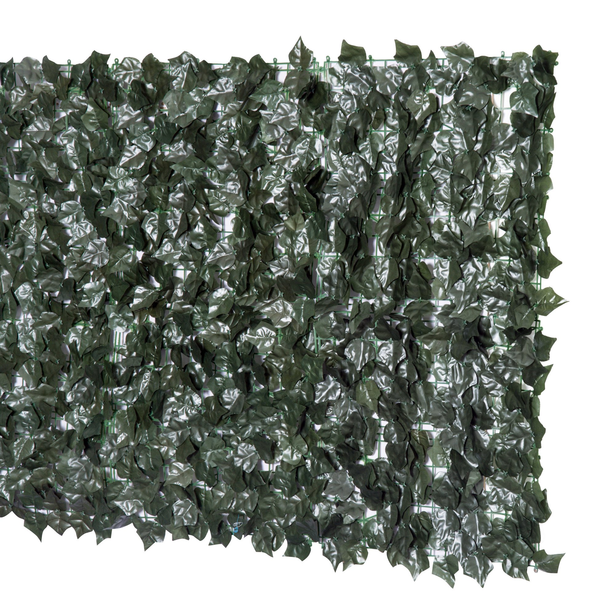 Outsunny Artificial Leaf Screen Panel, 2.4x1 m-Dark Green