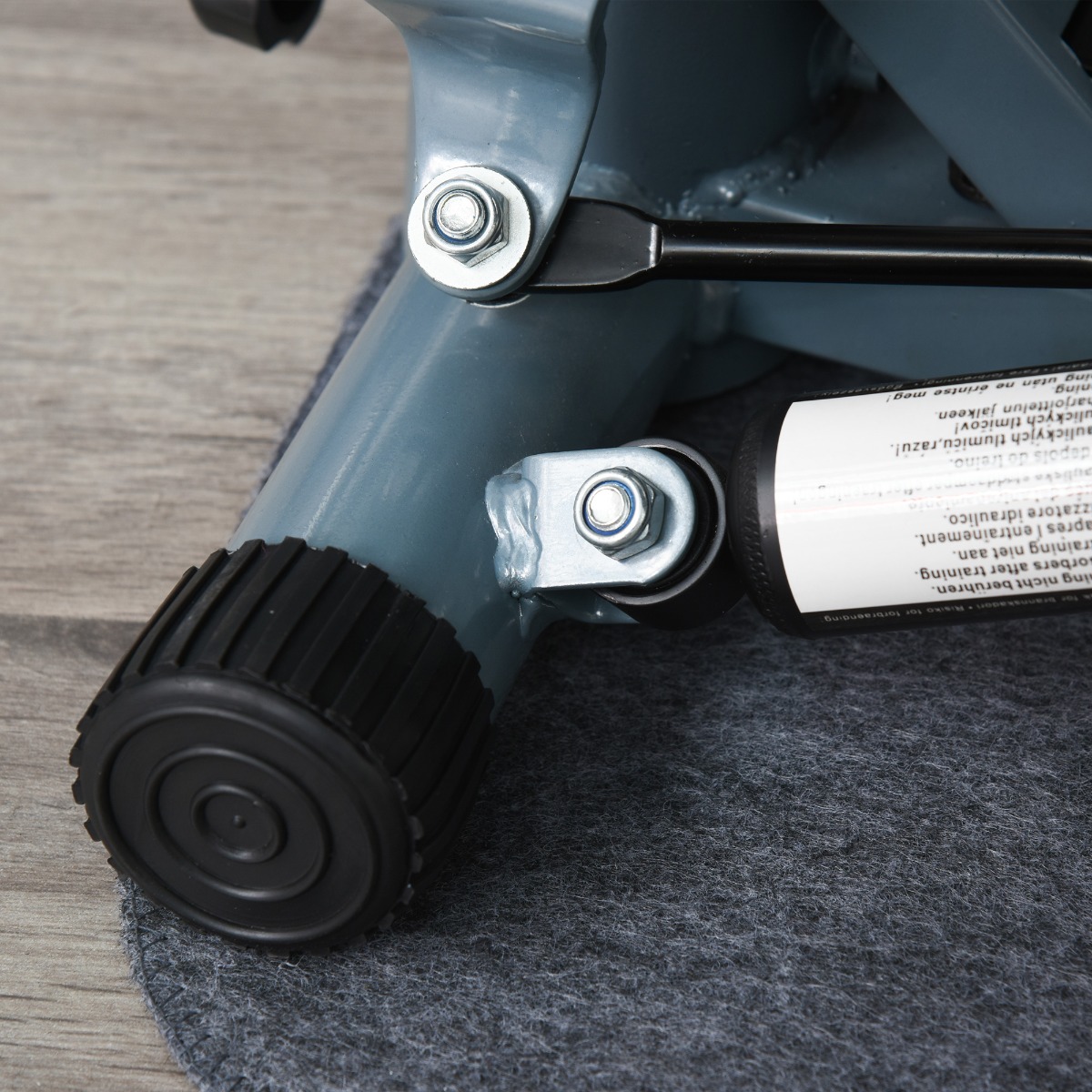 HOMCOM Mini Stepper W/Arm Cord-Black/Silver Grey 