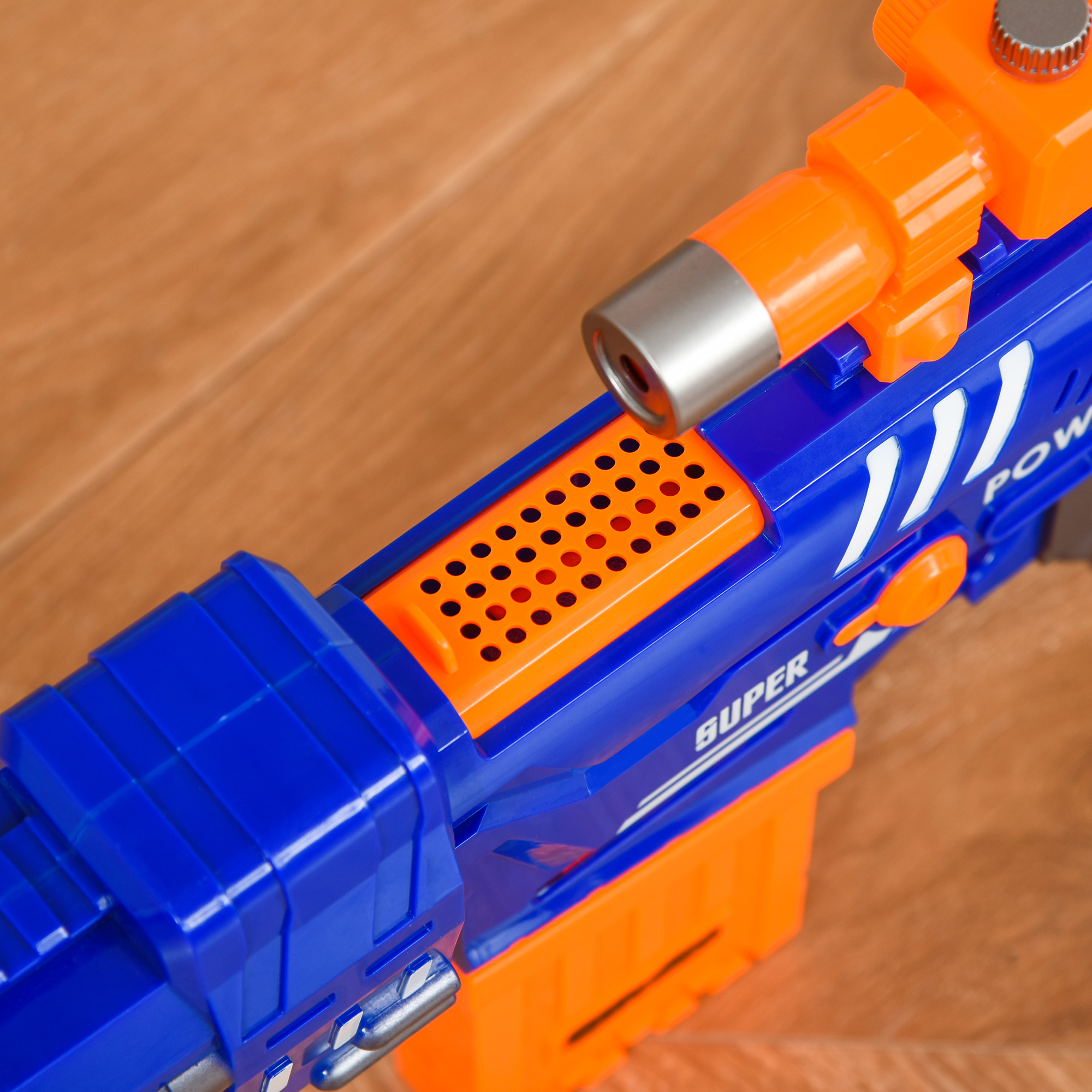 HOMCOM Toy Automatic Foam Blaster Gun Shooter w/ 20 Soft EVA Refill Darts Continuous Shot Magazine Shooting Target Board for Boys & Girls 8-12 Years