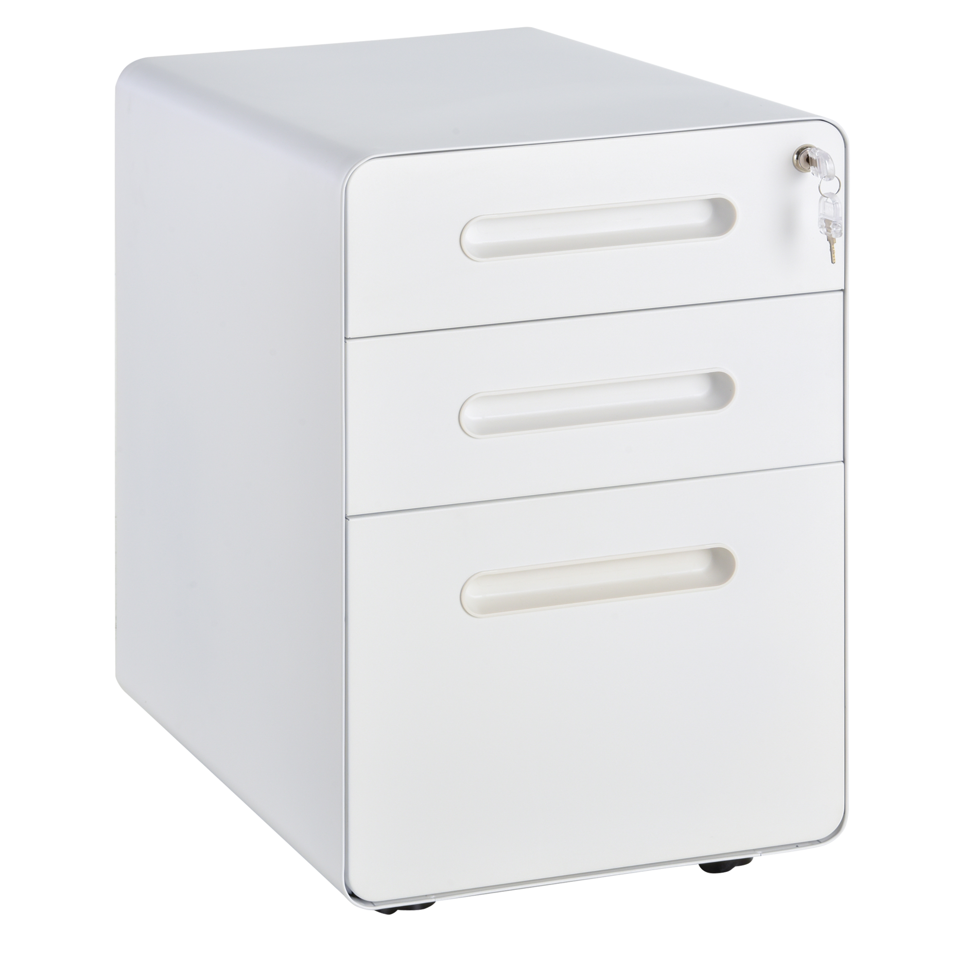 Vinsetto Fully Assembled 3Drawer Mobile File Lockable All