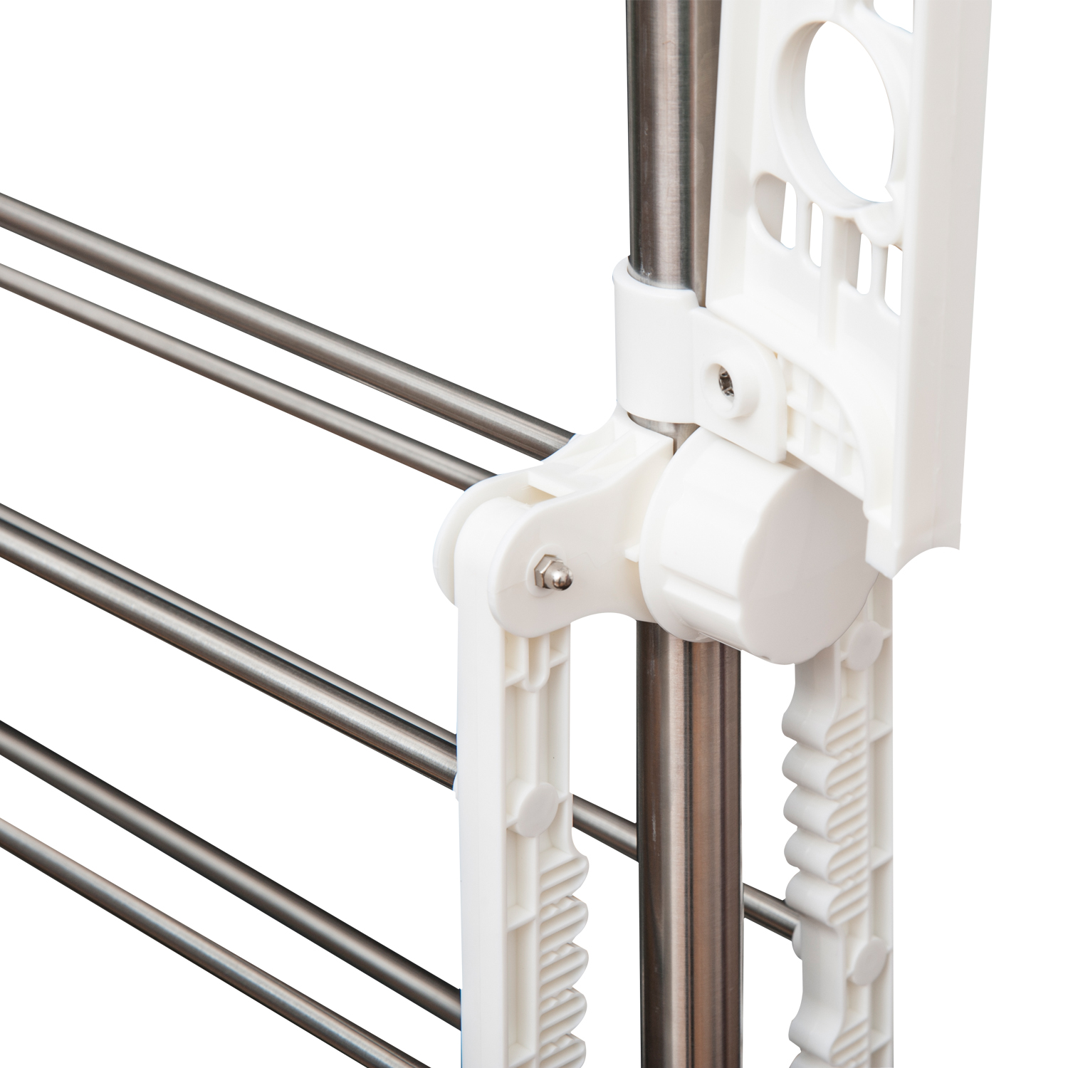 HOMCOM Folding Cloth Rail Adjustable Garment Rack With Wheels (4 Layer)